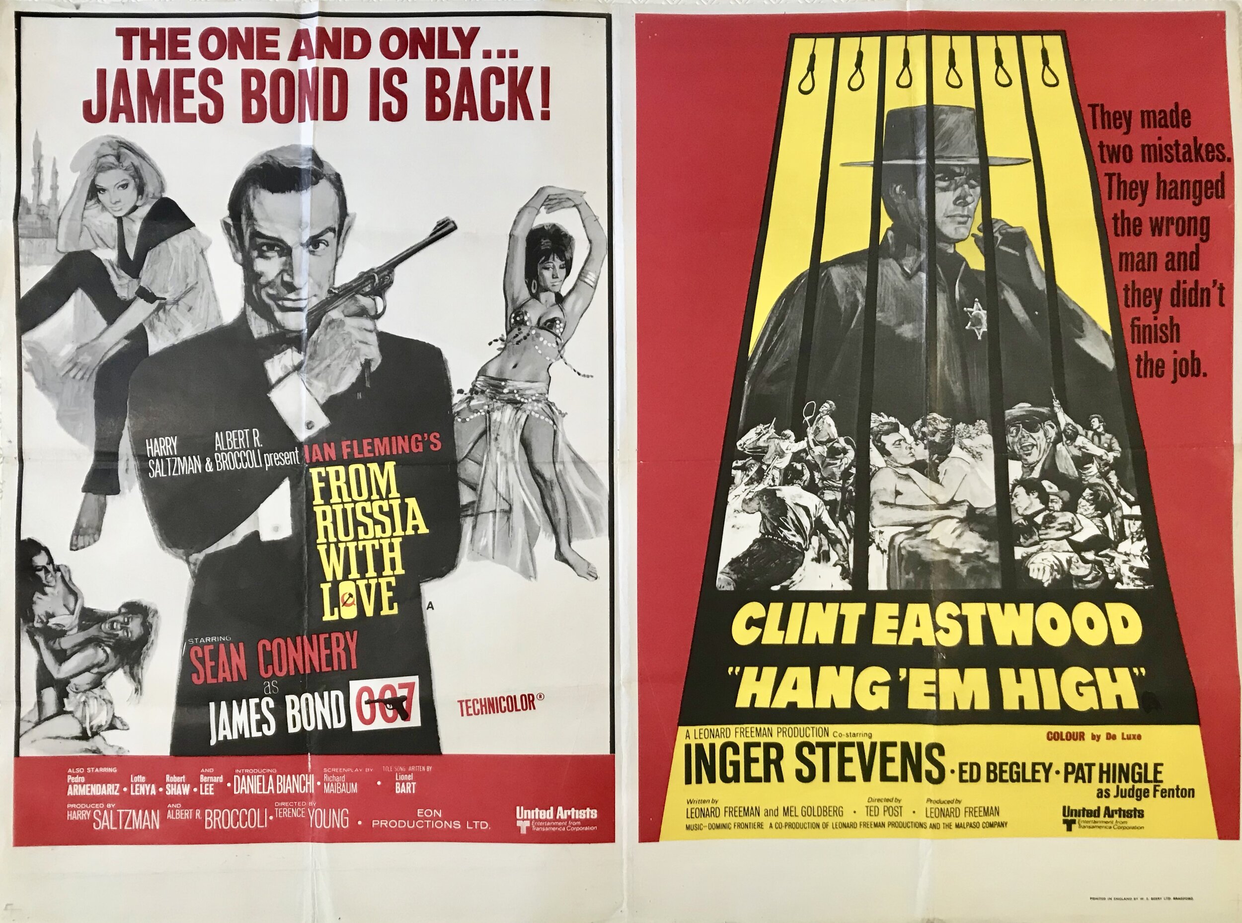 From Russia with Love Hang En High Movie Film Cinema Quad Poster