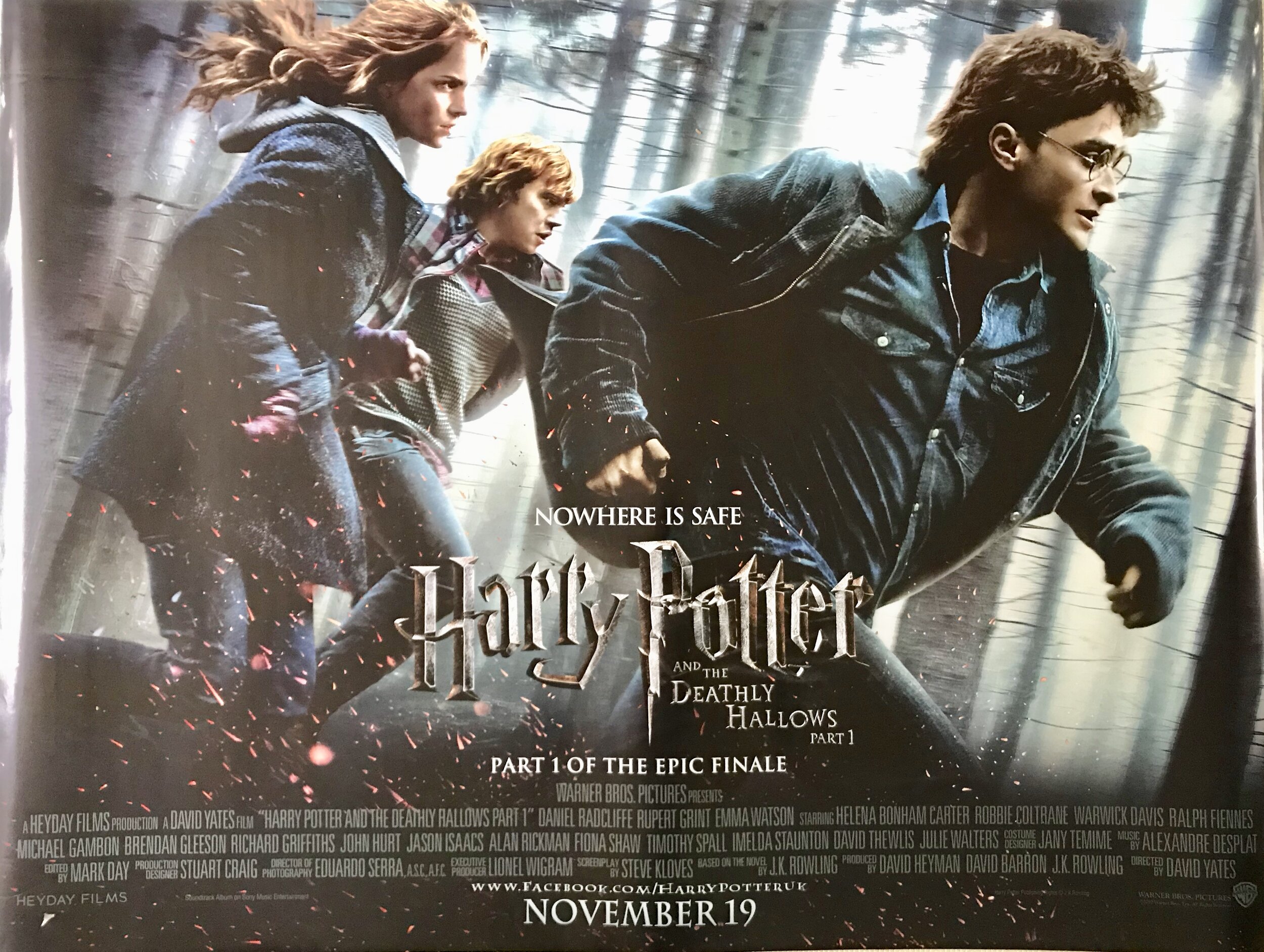 Harry Potter and the Deathly Hallows Part One Advance Quad Poster