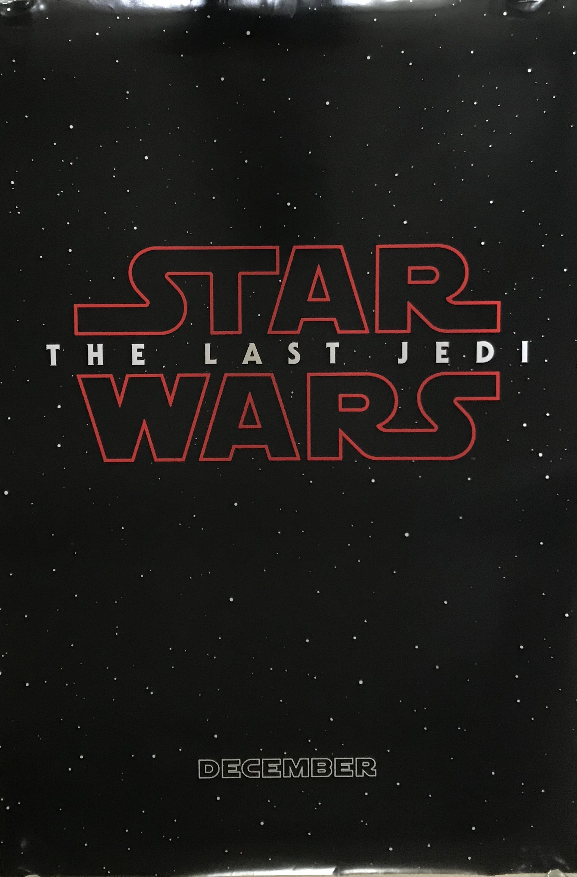 Star Wars Episode VIII The Last Jedi One Sheet Poster