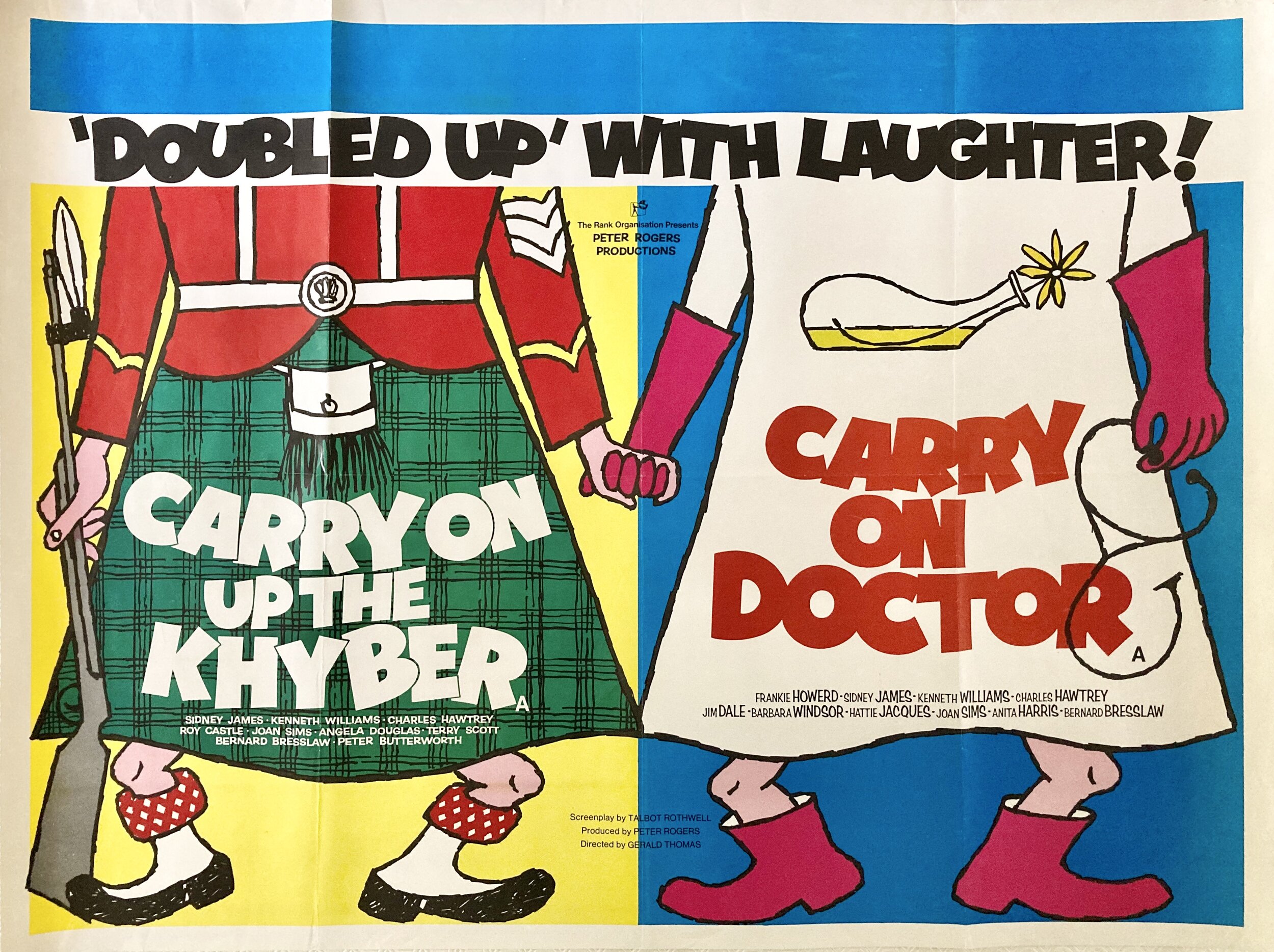 Carry On Up The Khyber Carry On Doctor Double Bill Movie Film Cinema Quad Poster
