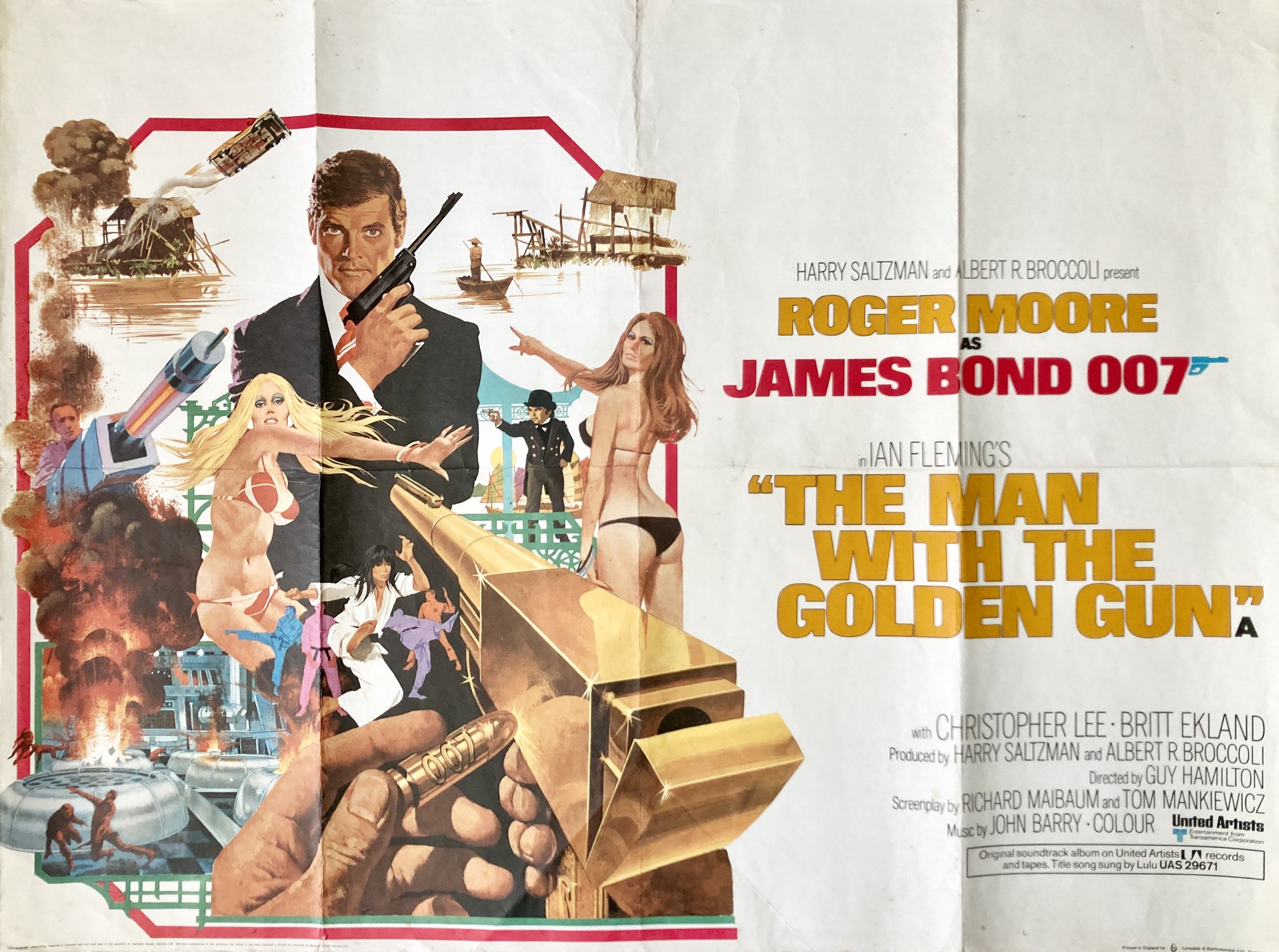 The Man with the Golden Gun Quad Poster