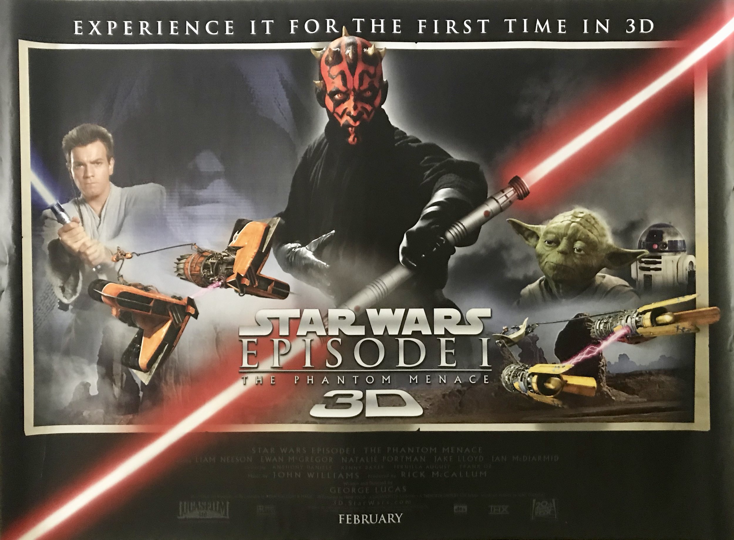 Star Wars Episode I The Phantom Menace in 3D Quad Poster