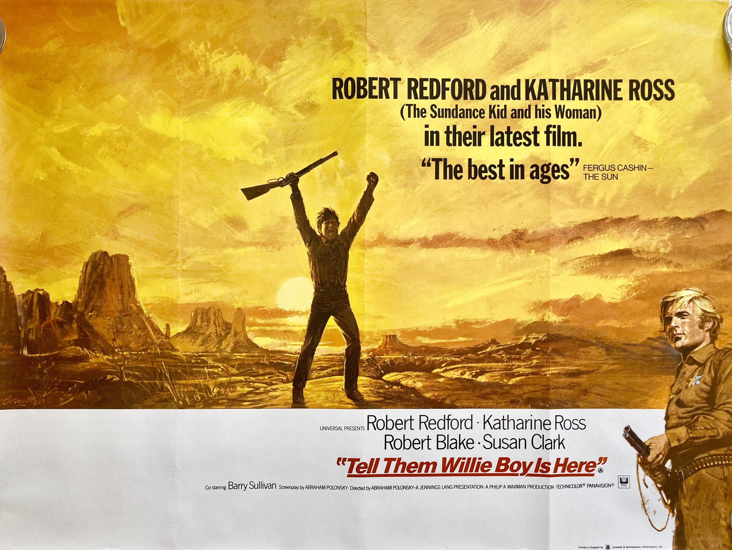 Tell Them Willie Boy Is Here Quad Poster