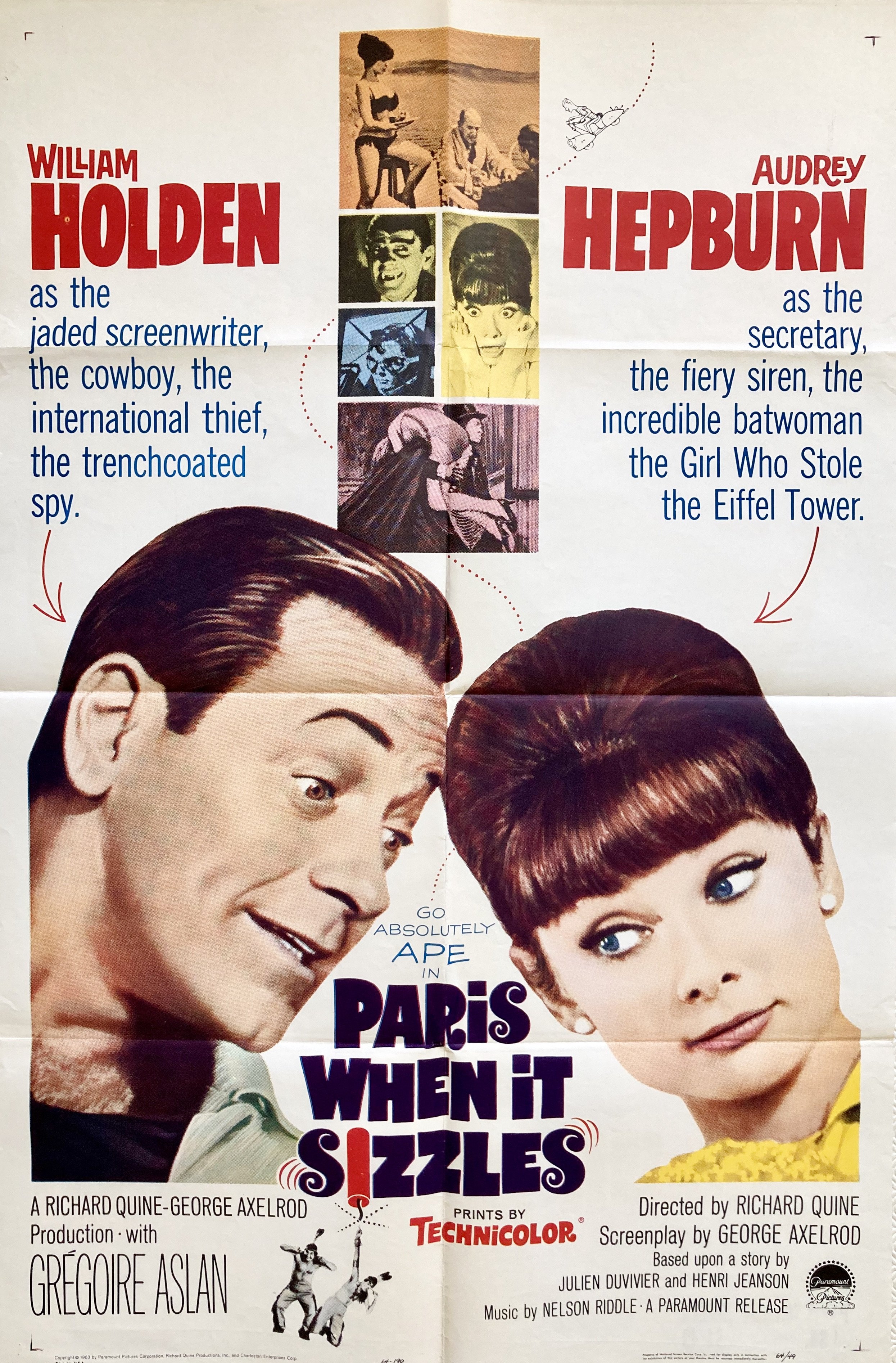 Paris When It Sizzles One Sheet Poster