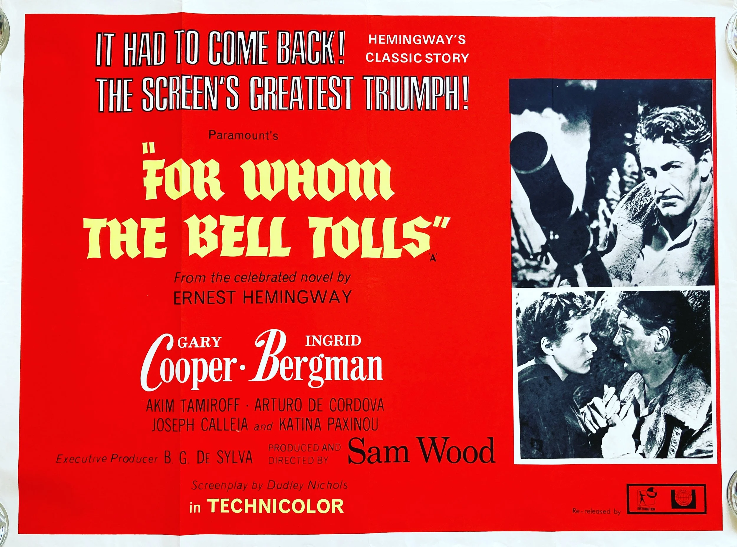 For Whom The Bell Tolls RR Quad Poster