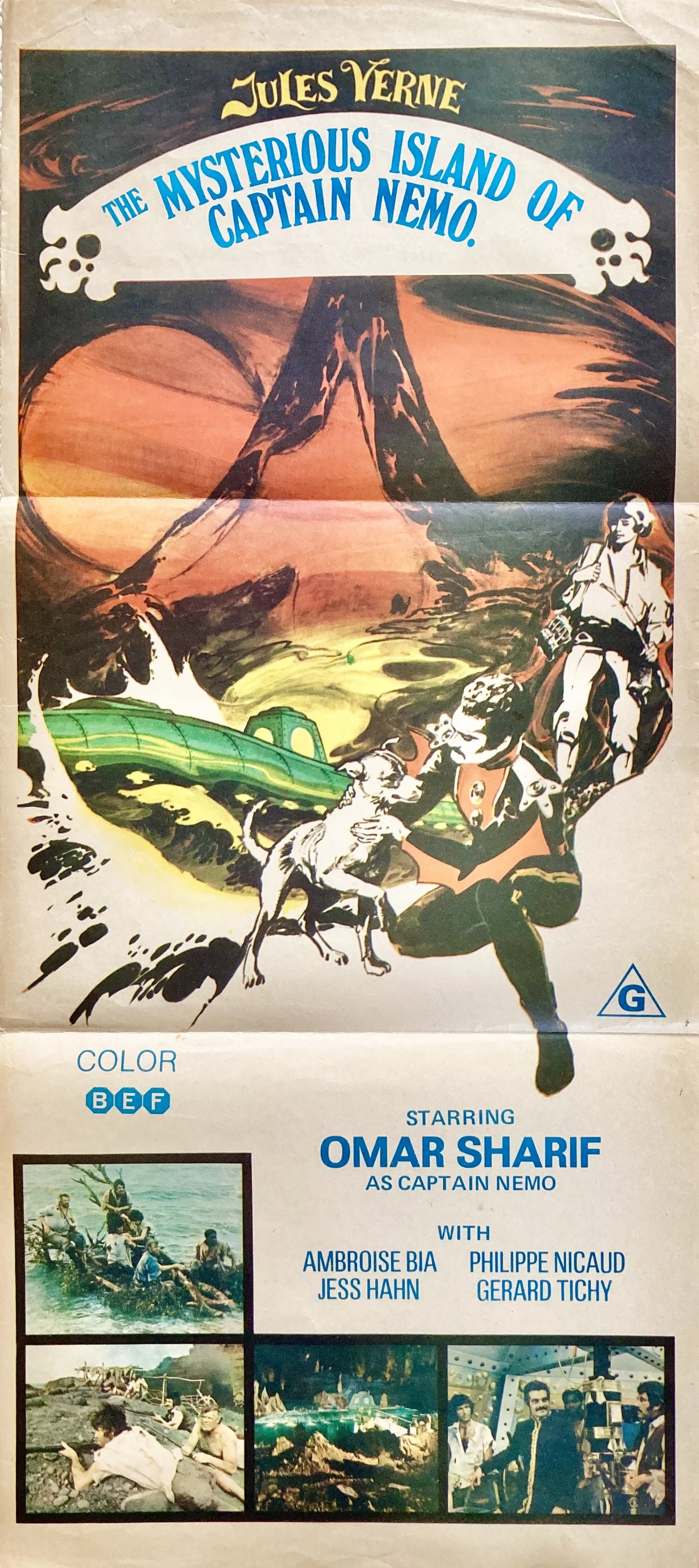 The Mysterious Island of Captain Nemo 1973 Australian Daybill Poster