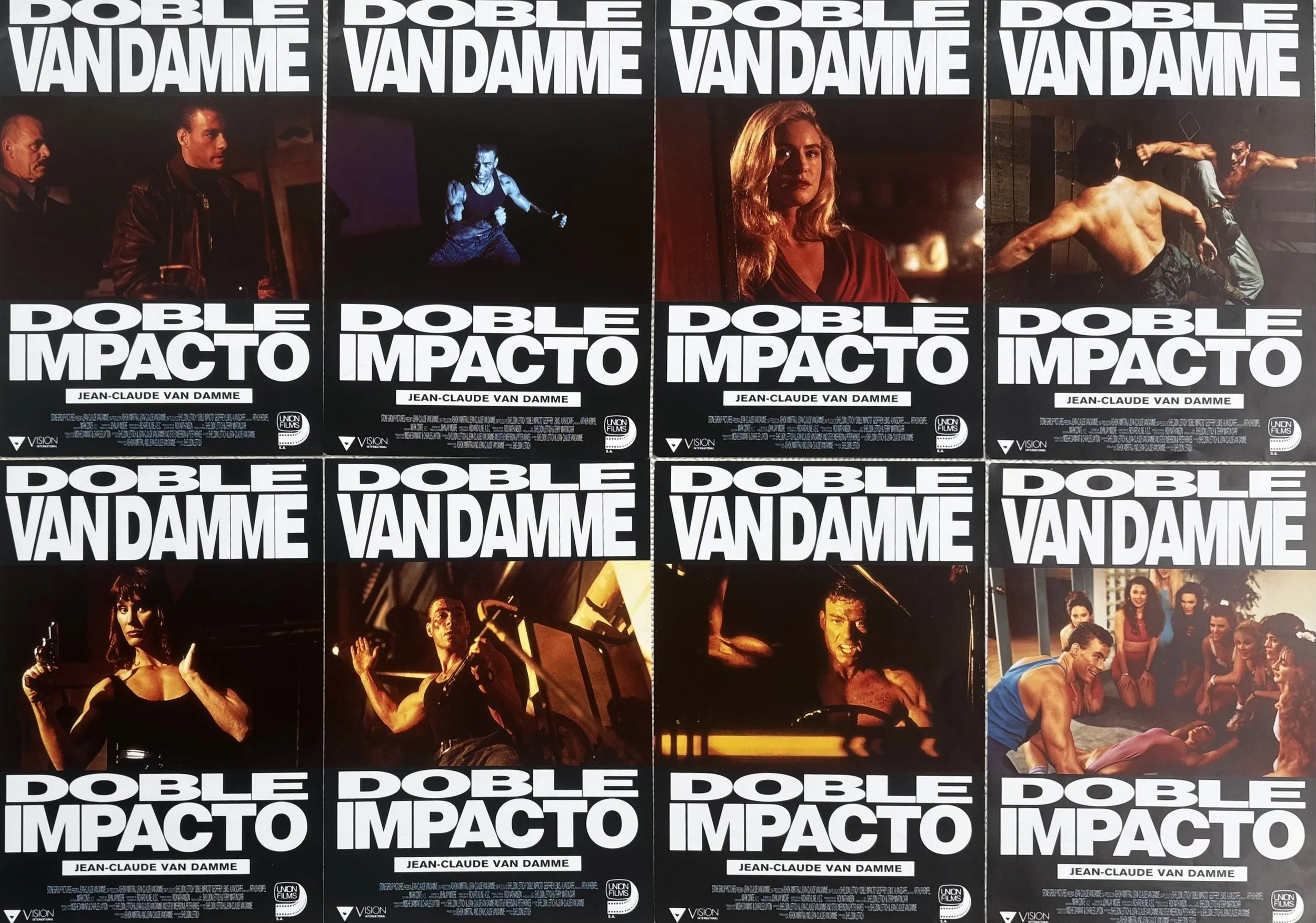 Double Impact Lobby Cards