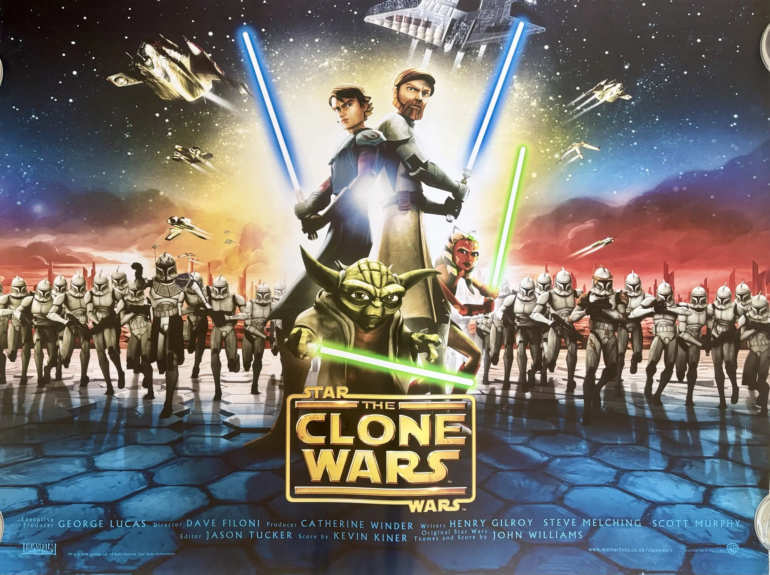 Star Wars The Clone Wars 2008 Quad Poster