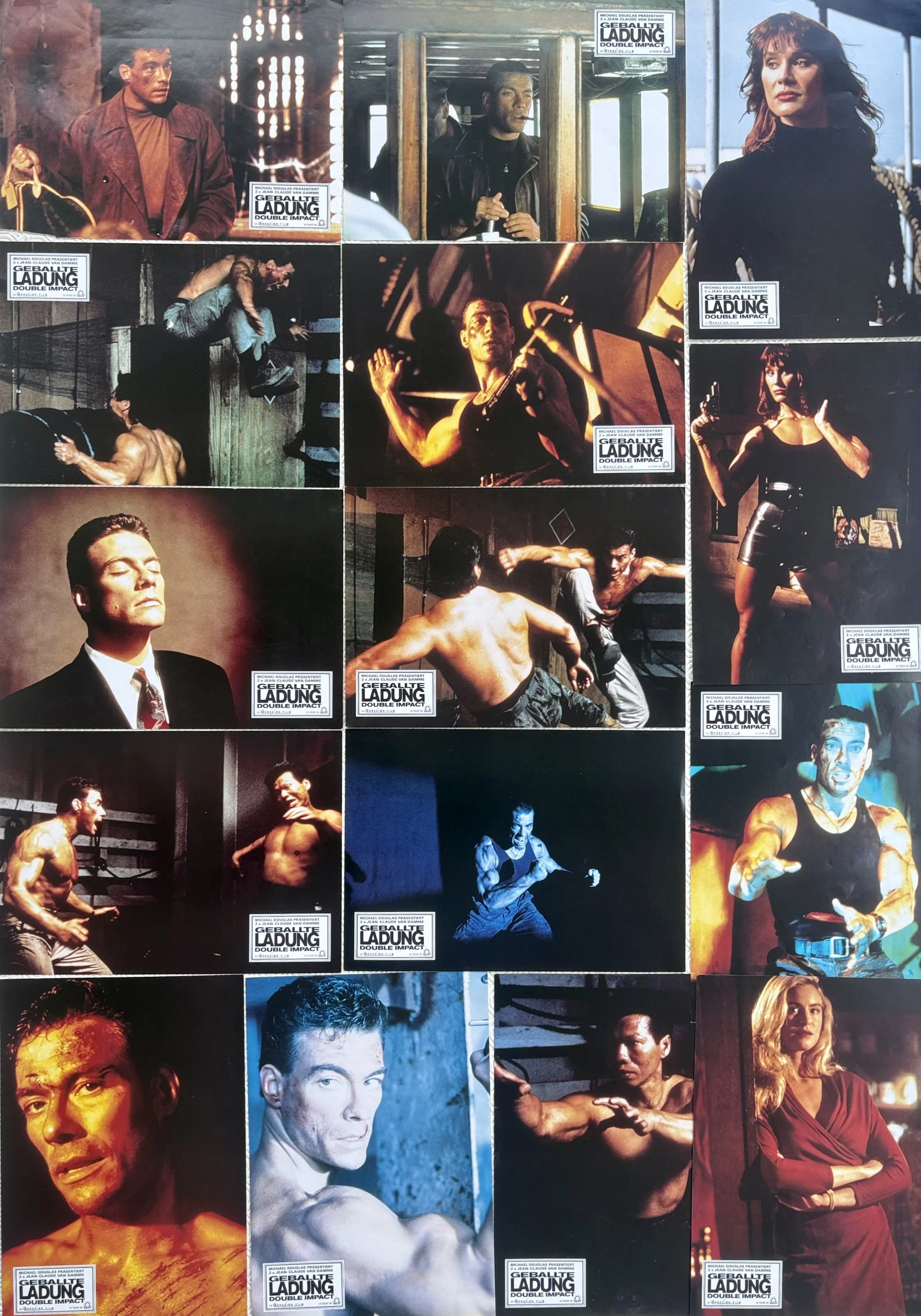 Double Impact Lobby Cards