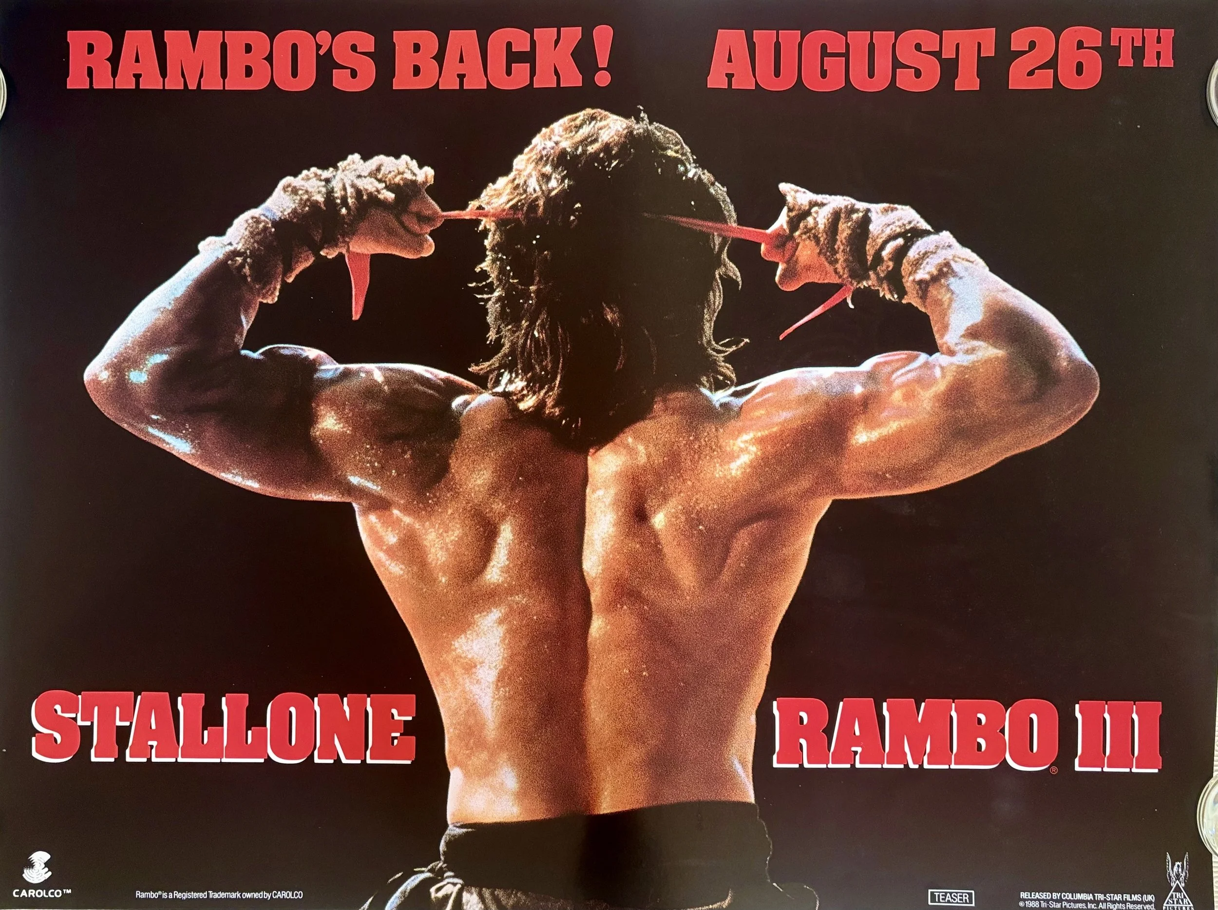 Rambo III Quad Poster