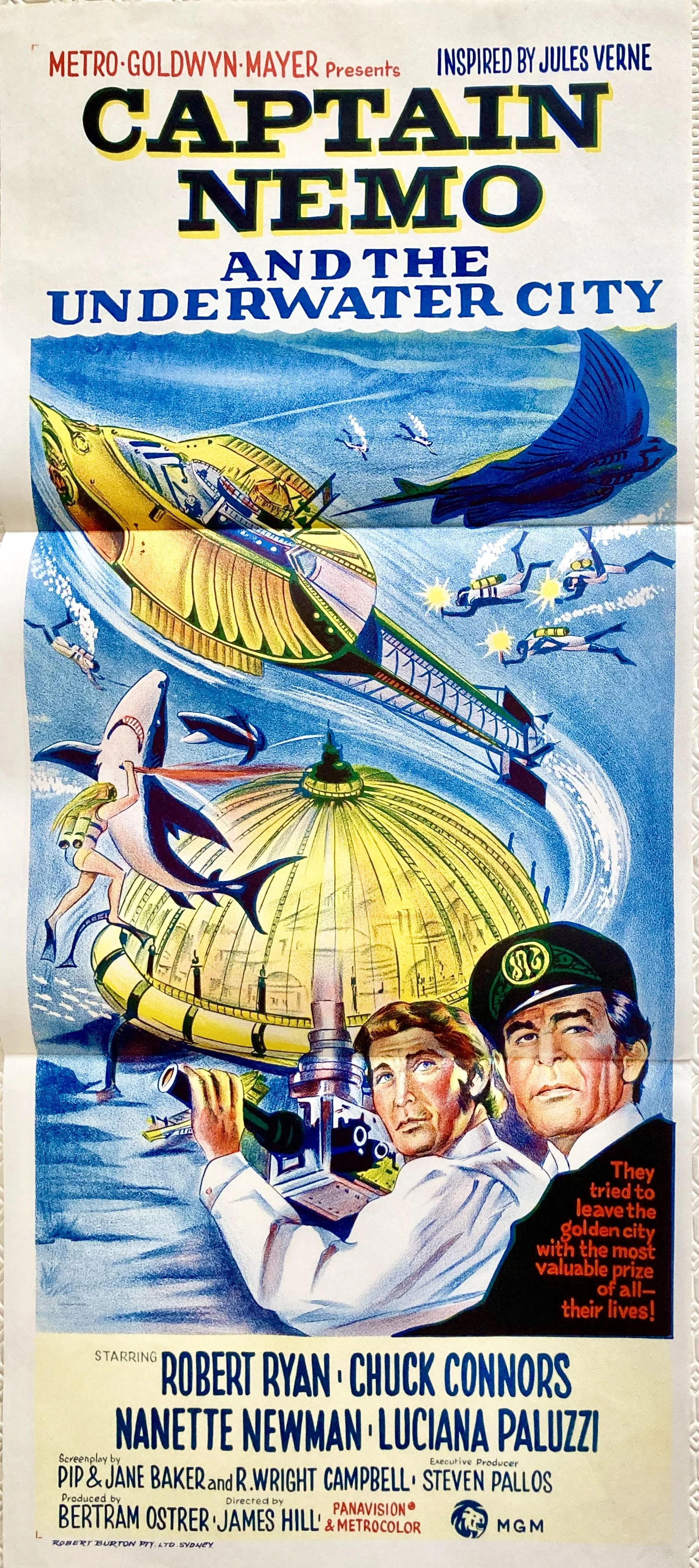 Captain Nemo and the Underwater City 1969 Australian Daybill Poster