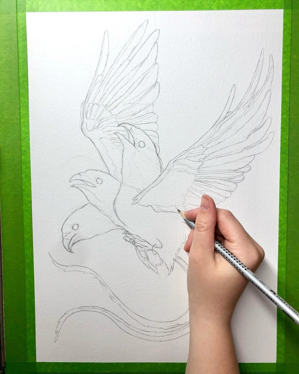 🌿Outline progress 🌿
.
Not sure if the outline is done or not yet, but I cannot wait to paint this one with some watercolours!☺️ Yay!
.
Trying to squeeze bits of painting around my internship, so this is what I&rsquo;ve got so far!🌿 
.
.
.
.
.
#art