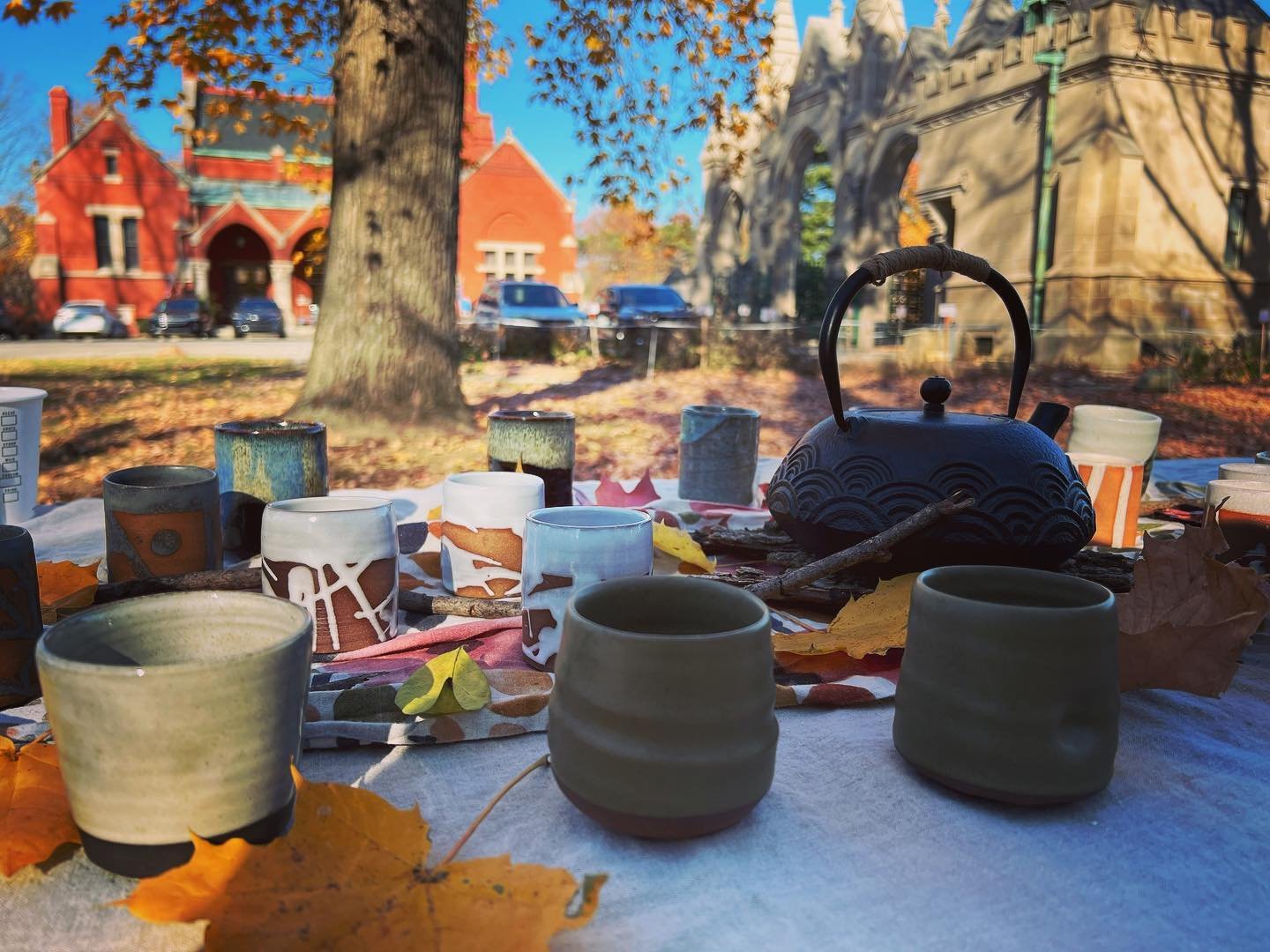 It was a beautiful day on Sunday for some forest bathing with the trees at Crown Hill for @spirit_and_place. (Shown here: our tea setup) Thank you to all who joined! #forestbathing #spiritandplace #wanderout