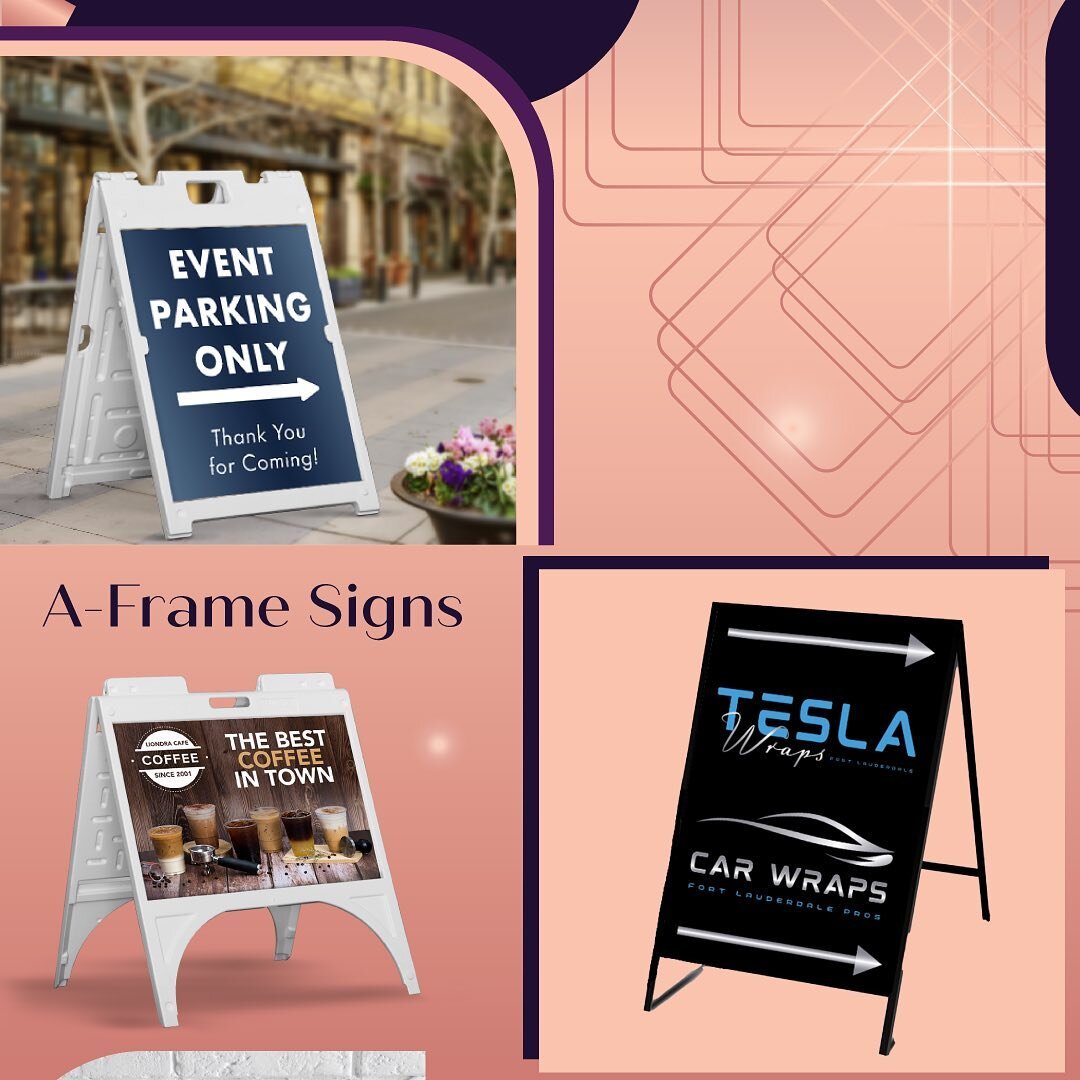 Advertising and Directional Signage #aframesigns #aframe #signs #directionalsigns #trafficsigns #wayfinding #plasticsigns #metalsigns #graphicdesigns #graphicdesigners #designagencies #brandingagency #printing #graphtography