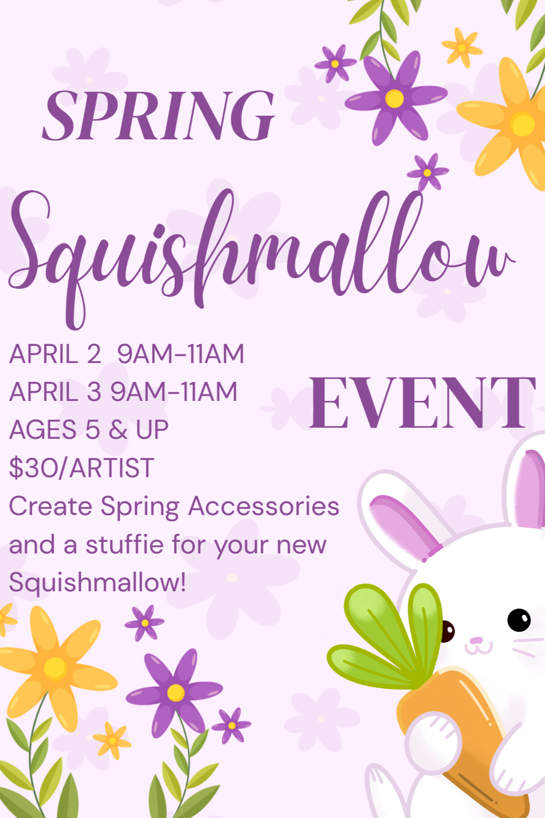 Spring Squishmallow Event (April 2 & 3)