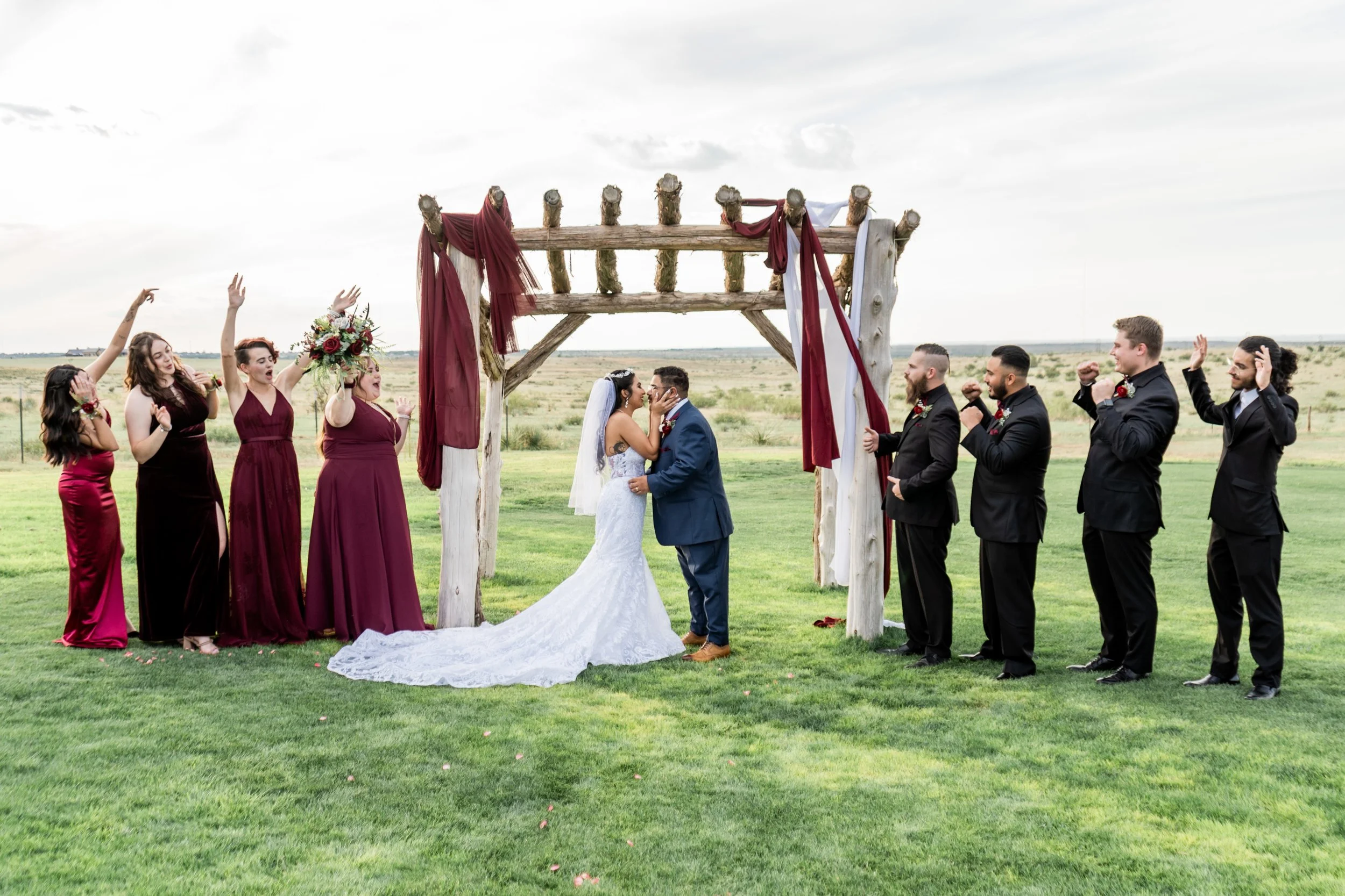 outdoor-wedding-altar-first-kiss-amarillo-texas.jpg