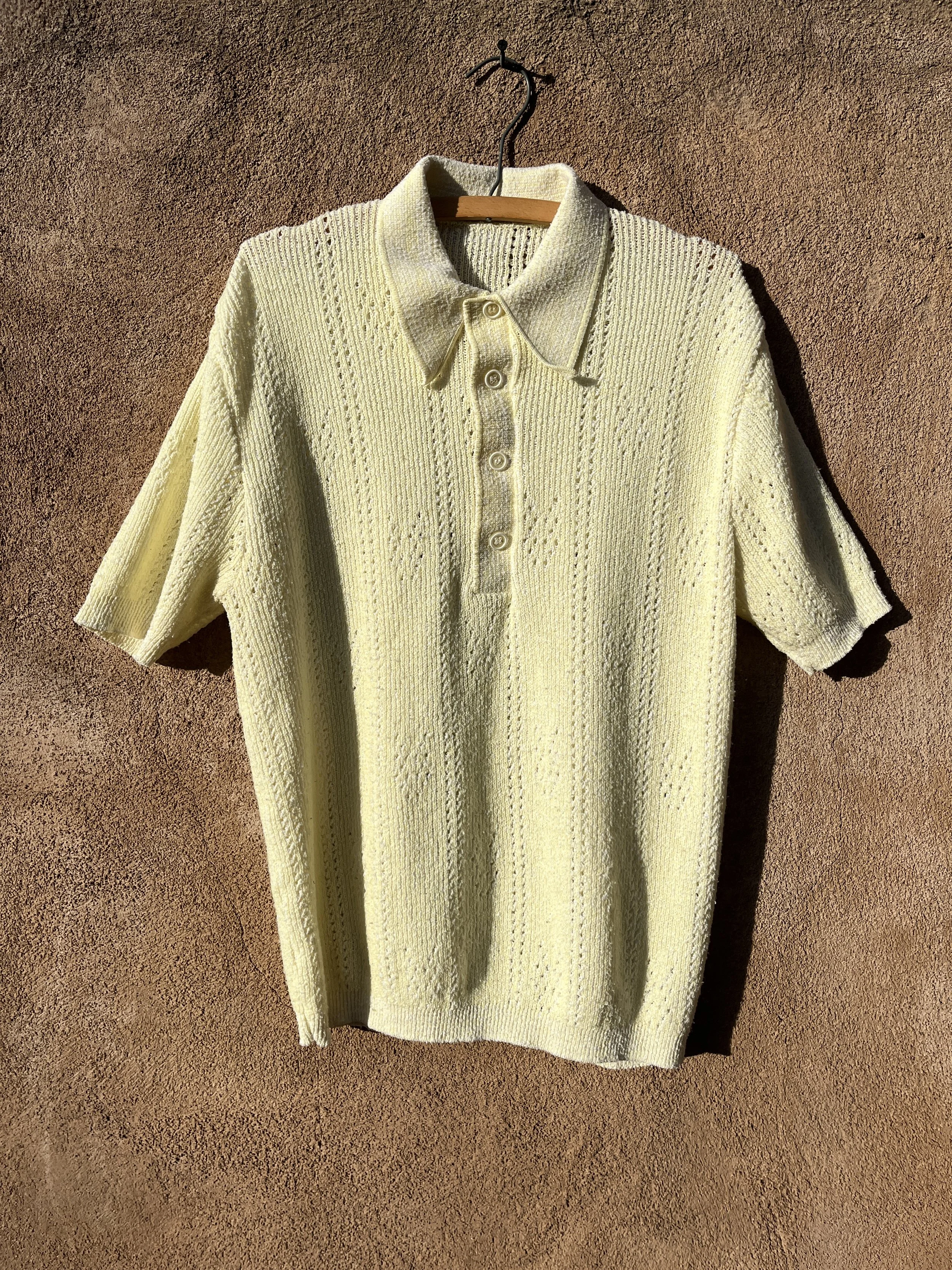 Vintage Butter Yellow Knit Shirt