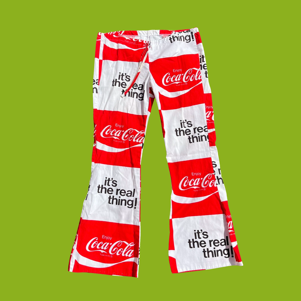 Vintage 70's drawstring Coca Cola pants — Pink Fink Vintage