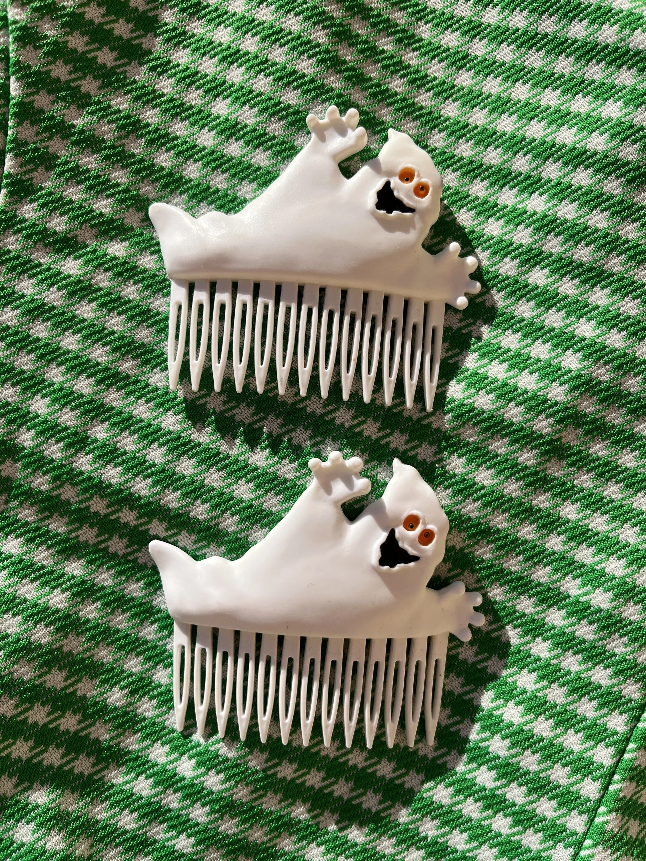 Vintage 80’s Hallmark Hair Haunters Ghost hair combs