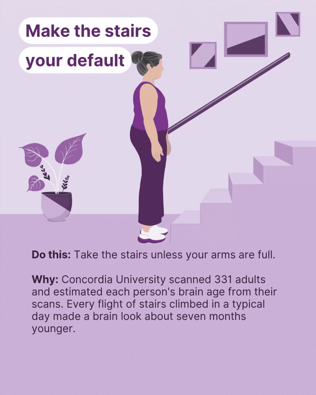 illustration of woman taking the stairs