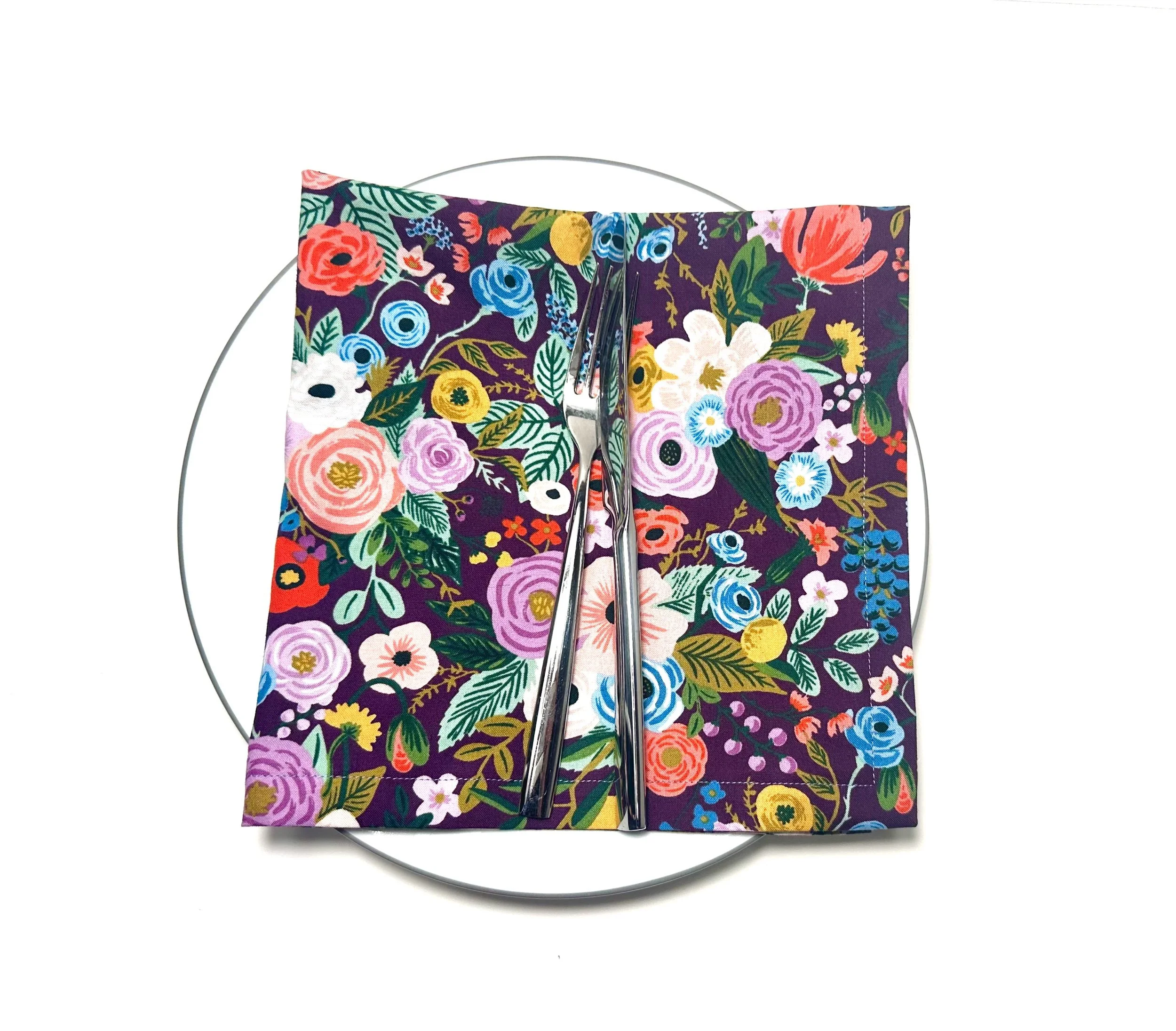 Burgundy Rifle Paper Co. Garden Party Dinner Napkins