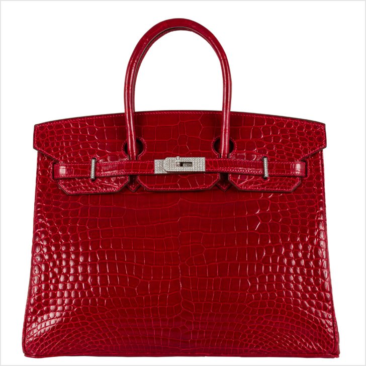 Birken Handbag, Hermes, Alligator, diamonds and white gold, 2008