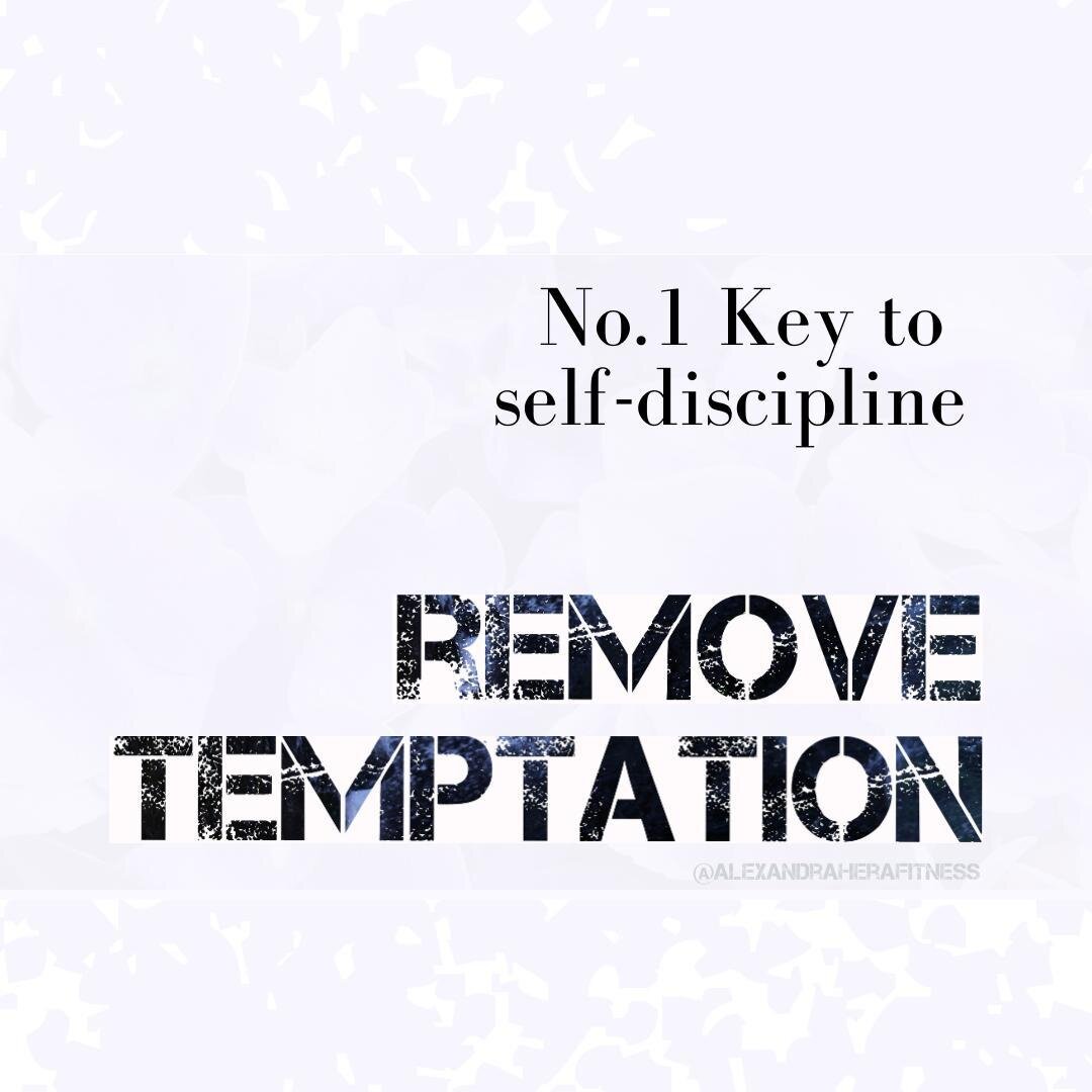 When it comes to discipline,⁠
⁠
removing temptation can make a huge difference! It can be a key element that will make or brake your goals.⁠
⁠
Especially at the beginning, when the power of habits and your willpower isn't 100% formed, removing tempta