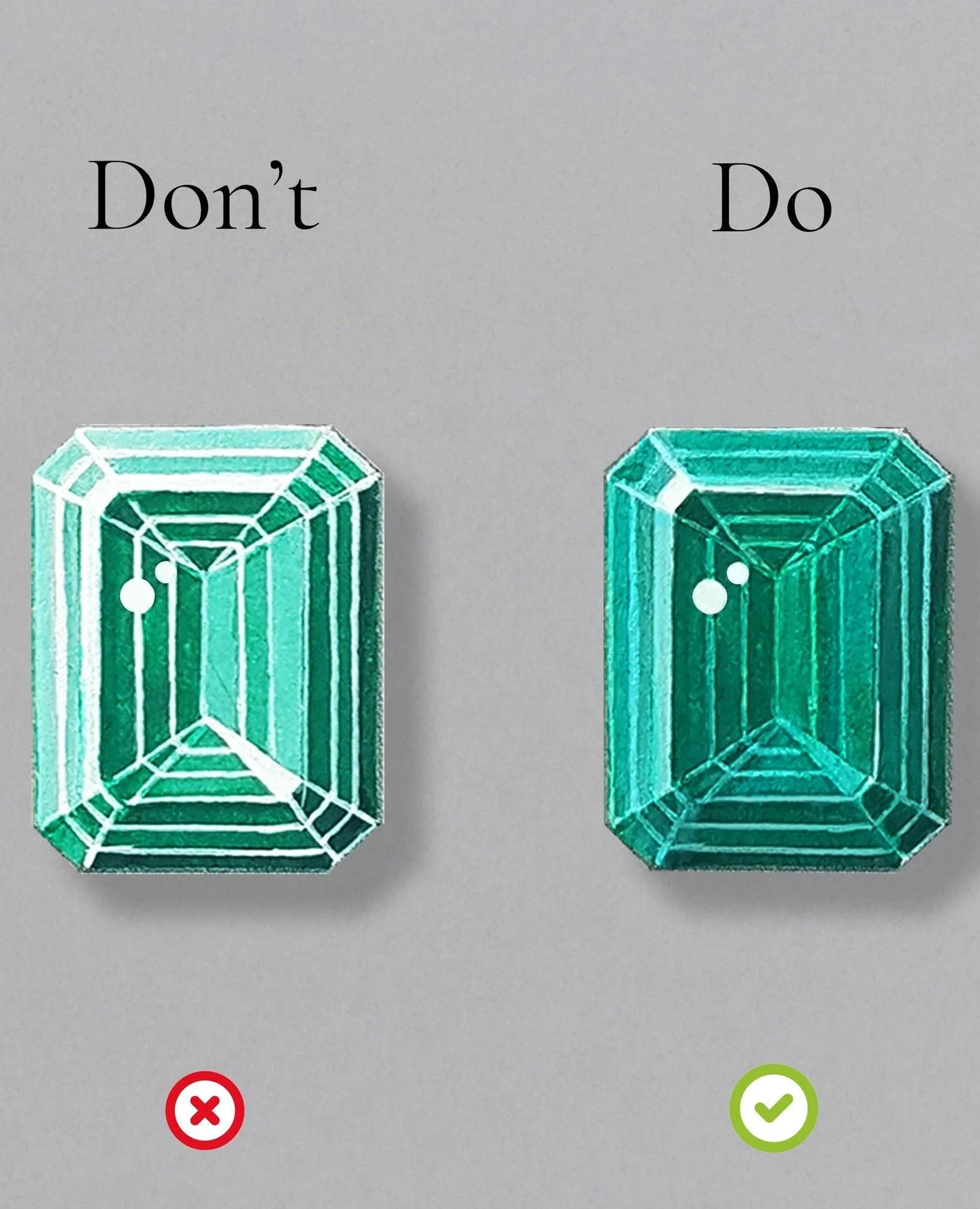 😲The secret behind realistic gemstone paintings isn&rsquo;t more white &mdash; it&rsquo;s layering.⁠
⁠
🎨 One of the biggest mistakes we see? Overusing white when painting gemstones.⁠
The result: dull, milky colors with no brilliance or saturation &