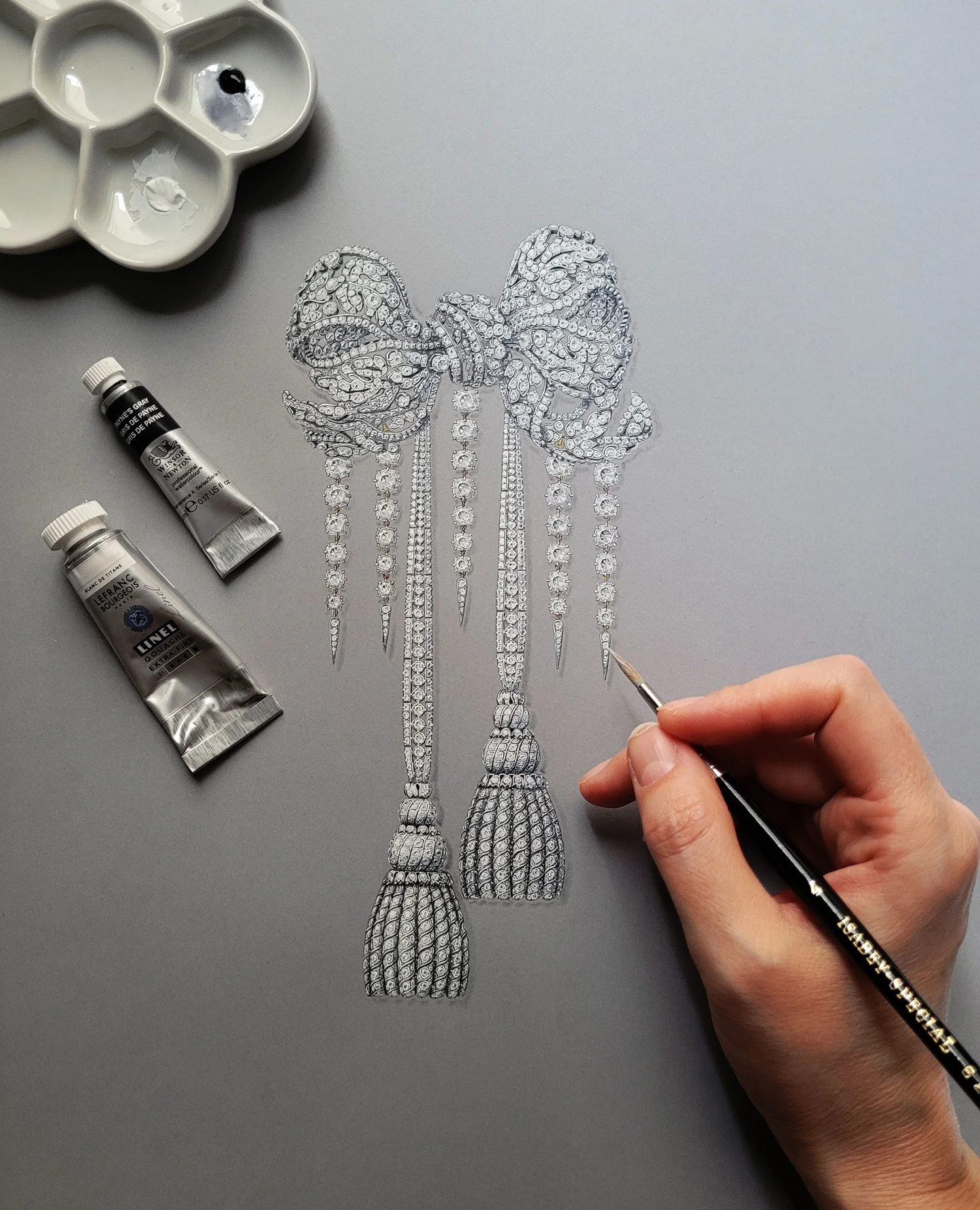 🎀💎 The story of a one-of-a-kind project: 

(But before we tell you more about it, don't forget to comment PRINT if you'd like to enter our waiting list)
⁠
Hand-redrawing this extraordinary piece was a true challenge for us. We had to dive deep into