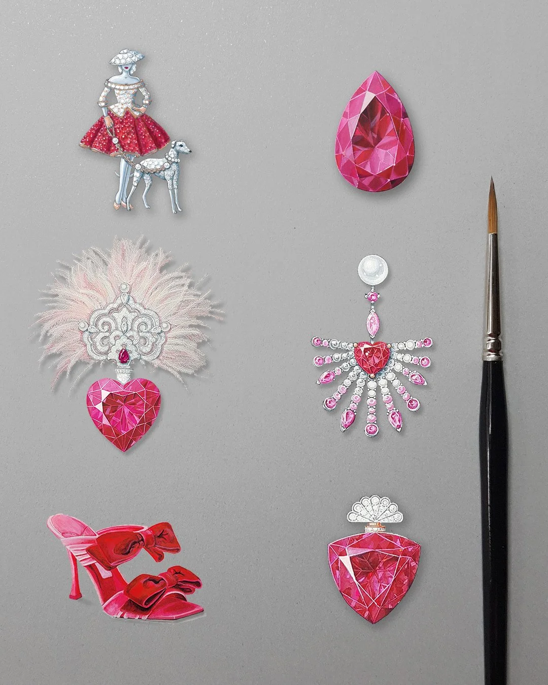 🎨💎 Voici pourquoi les grandes maisons de joaillerie utilisent encore la gouache : ⁠
⁠
Parce qu'en un instant, d'un seul coup d'œil, ces croquis révèlent une vérité indéniable : l'excellence.⁠
Avant même que le bijou ne prenne vie, vous savez qu'il sera fabriqué avec le même soin et le même savoir-faire.