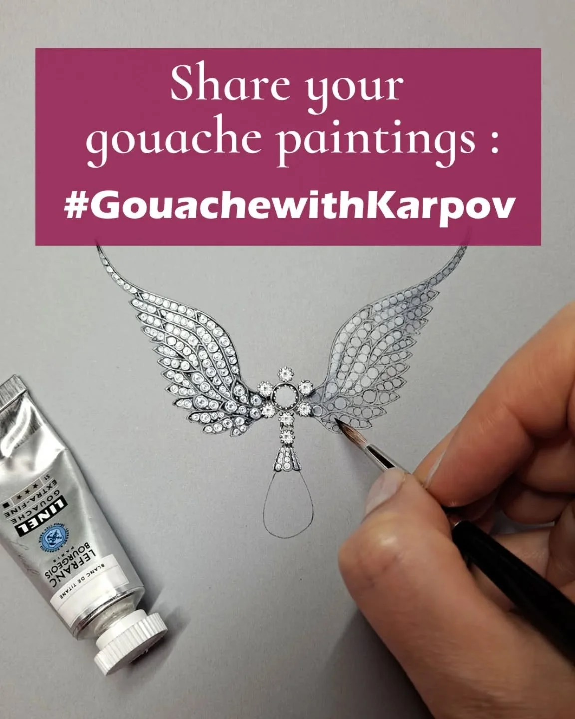 🎨 Taguez vos œuvres à la gouache avec #gouachewithKarpov
Notre tout premier Instagram Live vient de s'achever, et nous sommes encore toutes excitée.

Vous avez été des dizaines à nous rejoindre des quatre coins du monde, pinceaux à la main, pour peindre ensemble une magnifique broche russe du XIXe siècle issue de la 