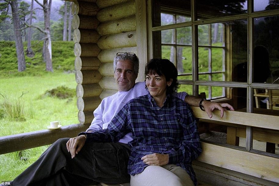  A picture of Ghislaine  and Jeffrey in the Queen's log cabin at Balmoral  