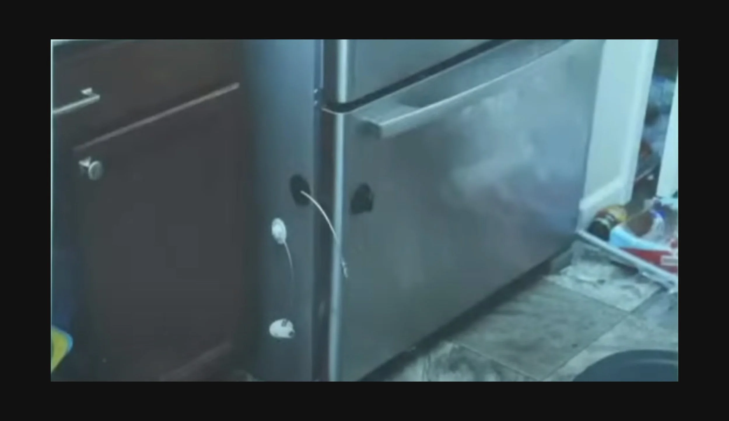 The locks on the fridge and freezer