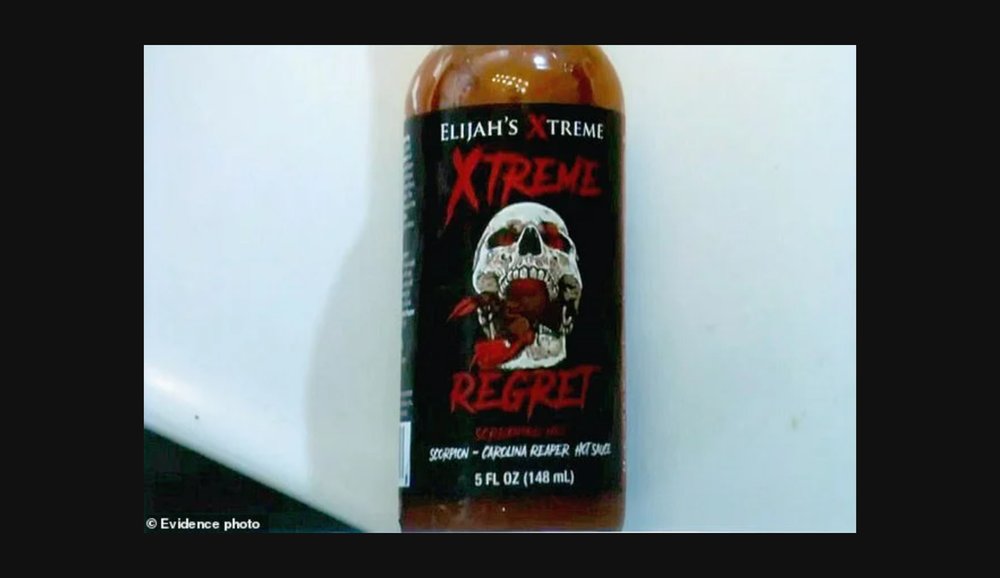  Evidence photo showing the exact hot sauce 