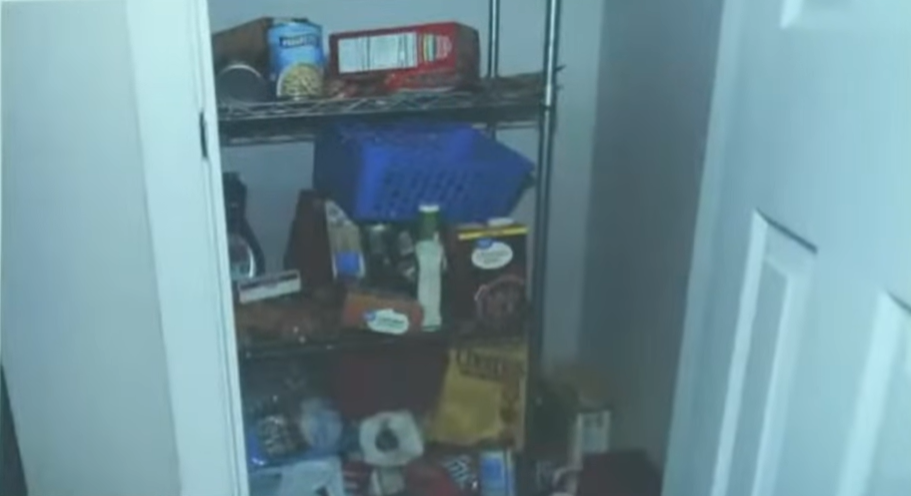  Inside the pantry. Canned soup, cereal, etc. 