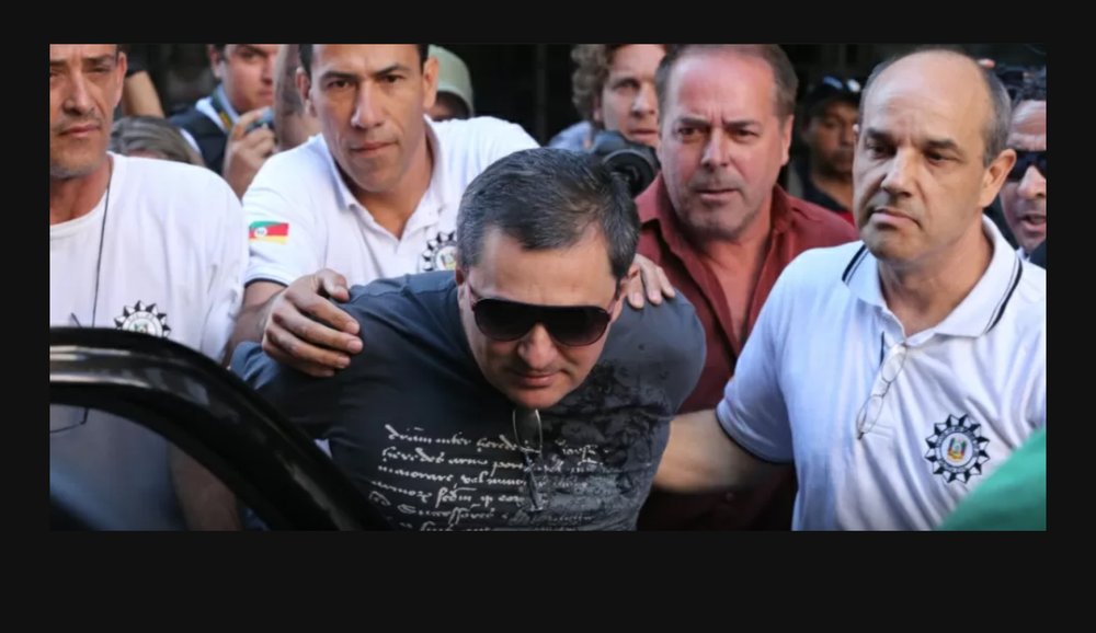  One of the owners of the club – Mauro Hoffmann - being arrested 