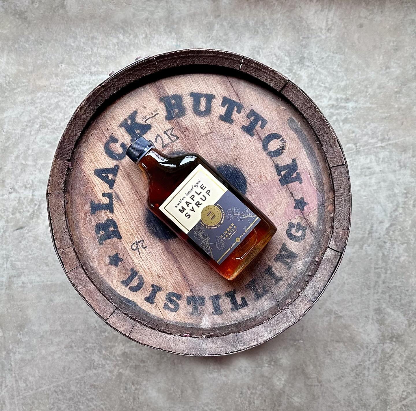 Our Bourbon barrel aged maple syrup is now available on our website! 🙌🏼🥃🍁