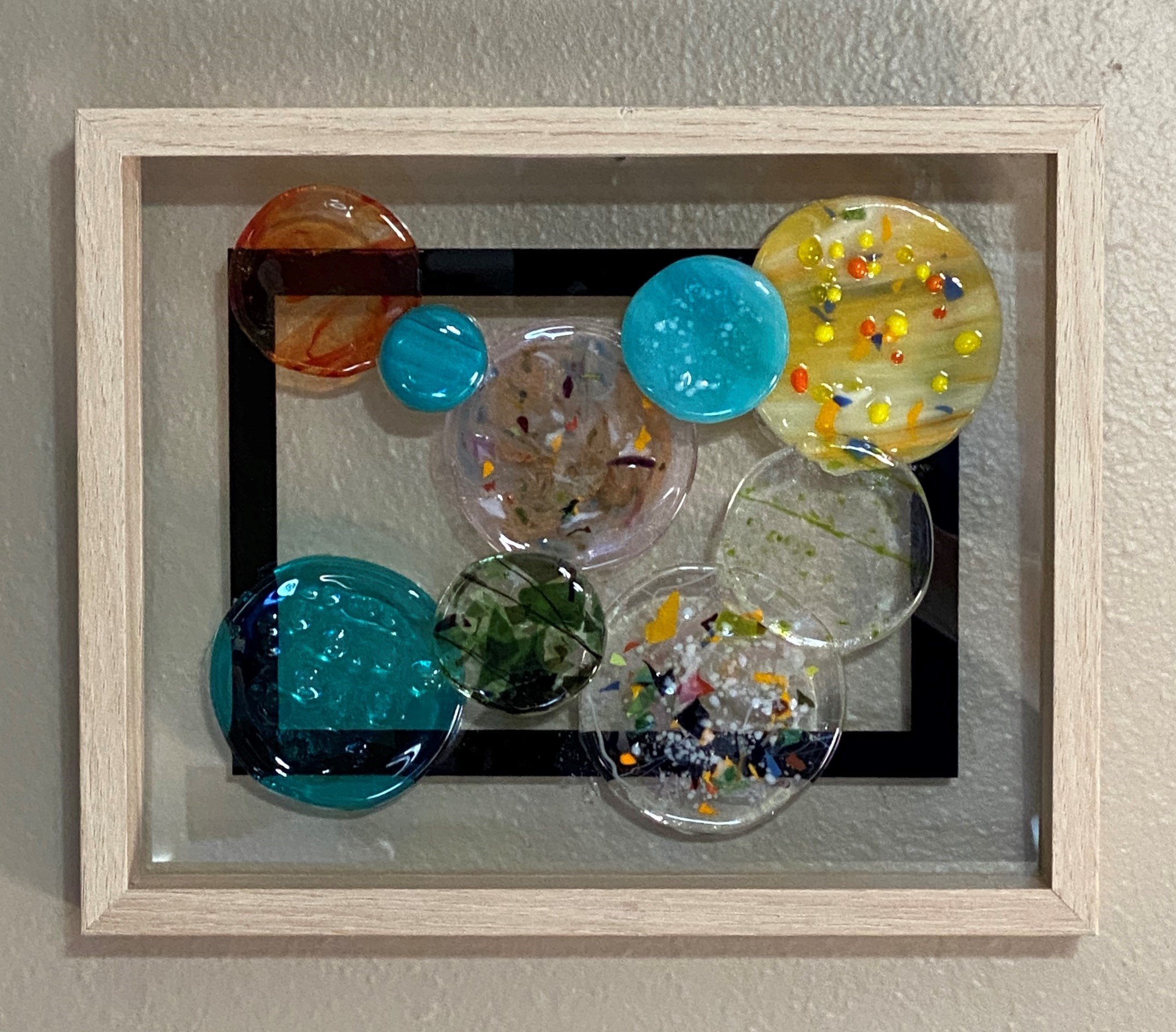 Floating Bubbles
Fused Glass in Frame
10" x 8"
$150