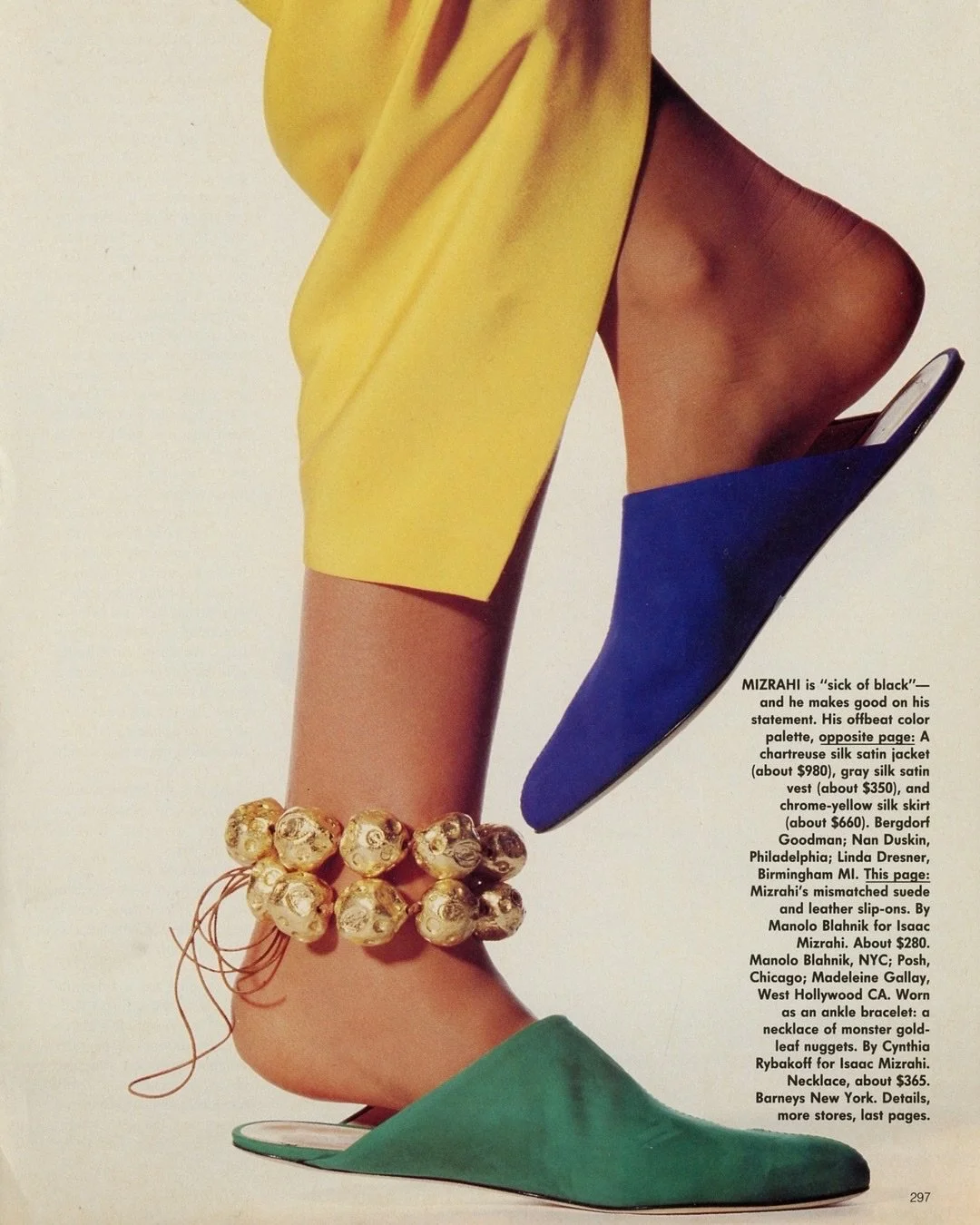 A piece of fashion history📚✨
⠀⠀⠀⠀⠀⠀⠀⠀⠀
First edition SS89 @cynthiarybakoff archival Relic Beads on Knotted Leather. Featured in Isaac Mizrahi&rsquo;s Spring 1989 runway show, and photographed by Irving Penn for Vogue Magazine, 1989. 
⠀⠀⠀⠀⠀⠀⠀⠀⠀
Recre