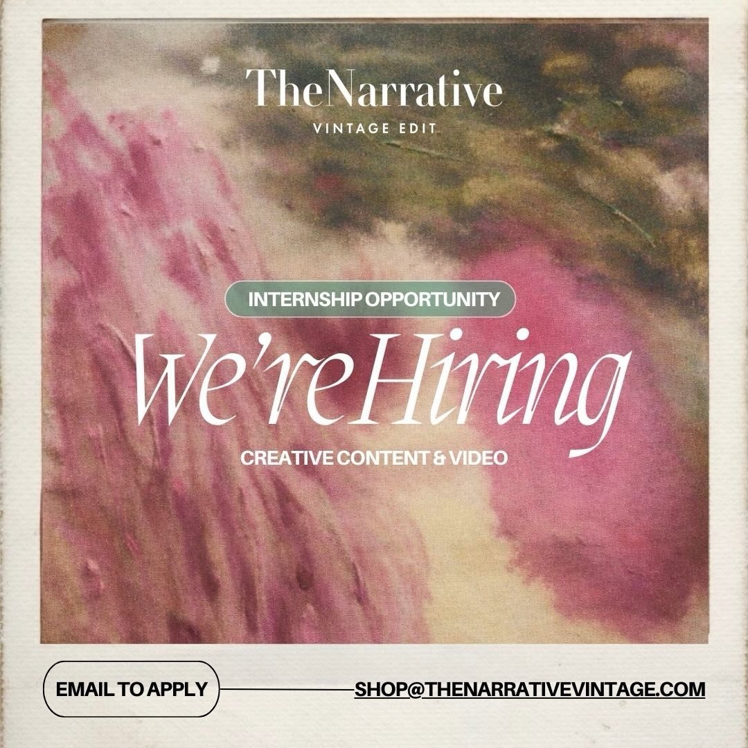 Creative Content &amp; Video internship applications are now open!
⠀⠀⠀⠀⠀⠀⠀⠀⠀
If you&rsquo;re a creative storyteller &amp; seeking a behind the scenes look into running a vintage brand - join the team for hands-on experience in our creative department