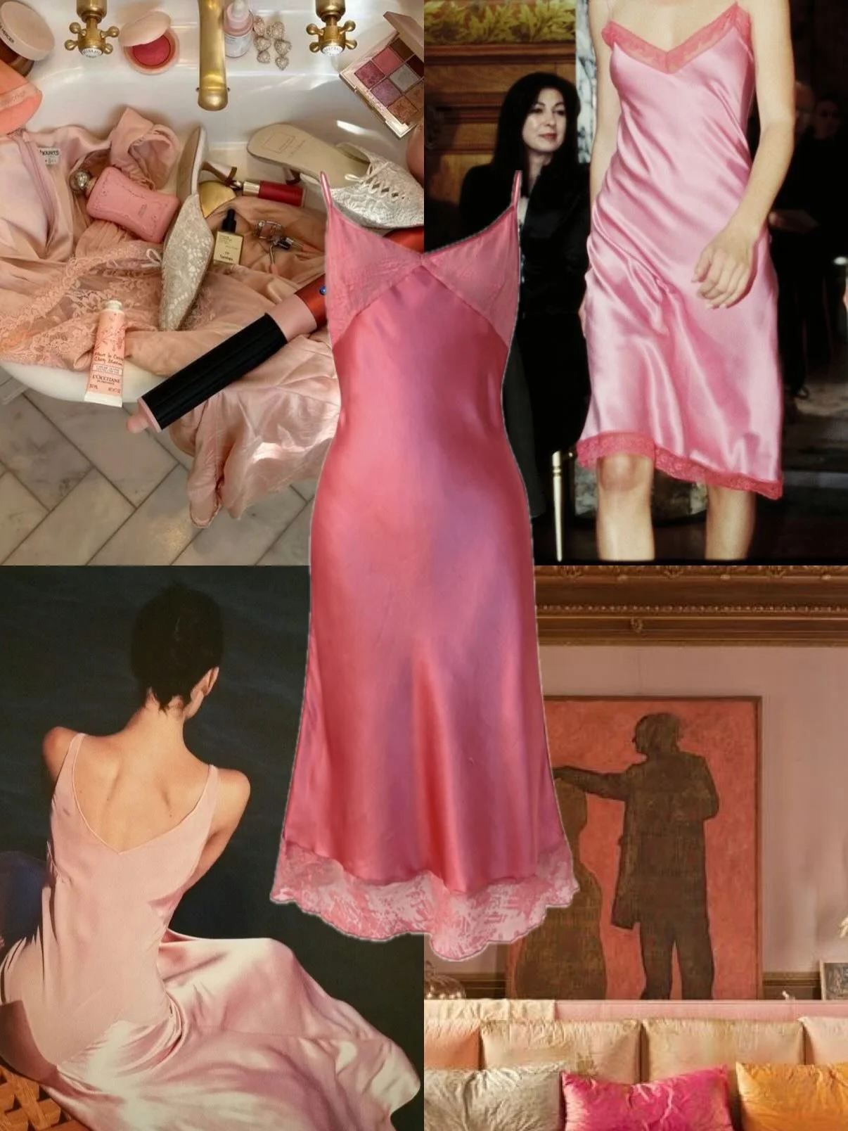 The Moodboard🤝The Vintage Edit
⠀⠀⠀⠀⠀⠀⠀⠀⠀
🌸1990s Bias Cut Silk Slip 
🌸1990s Victoria&rsquo;s Secret Teddy
🌸1980s Lace Mermaid Skirt
🌸Late 60s Chiffon Peignoir
⠀⠀⠀⠀⠀⠀⠀⠀⠀
Available at thenarrativevintage.com