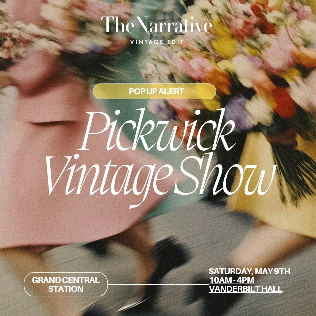 @pickwickvintage we are so back!!
⠀⠀⠀⠀⠀⠀⠀⠀⠀
So thrilled to return to Grand Central with the best in the business at Pickwick next Saturday💐
⠀⠀⠀⠀⠀⠀⠀⠀⠀
We&rsquo;re curating an unreal springtime Vintage Edit filled with Edwardian collector pieces, 50s 