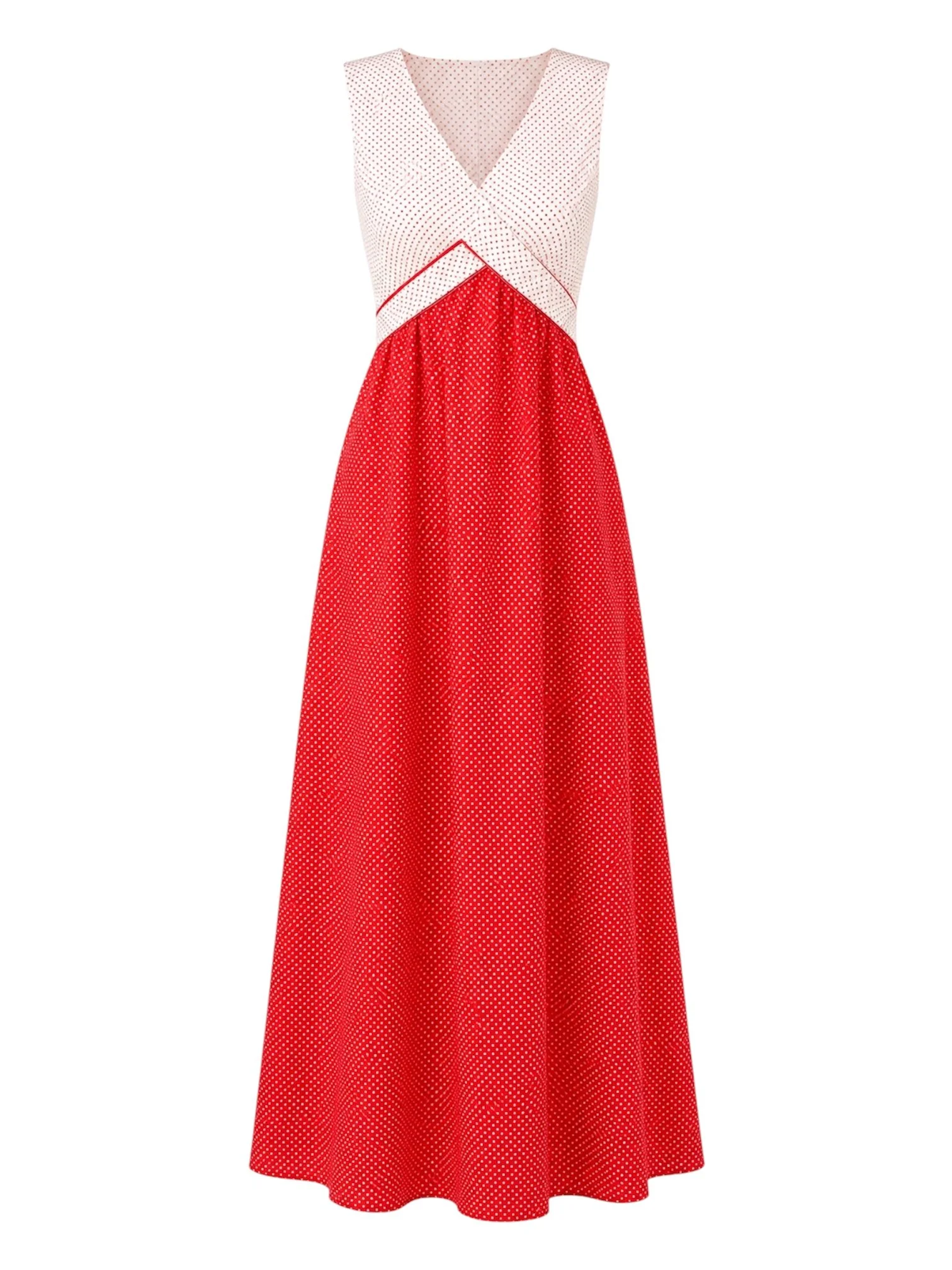 Vintage Polkadot Tied Maxi