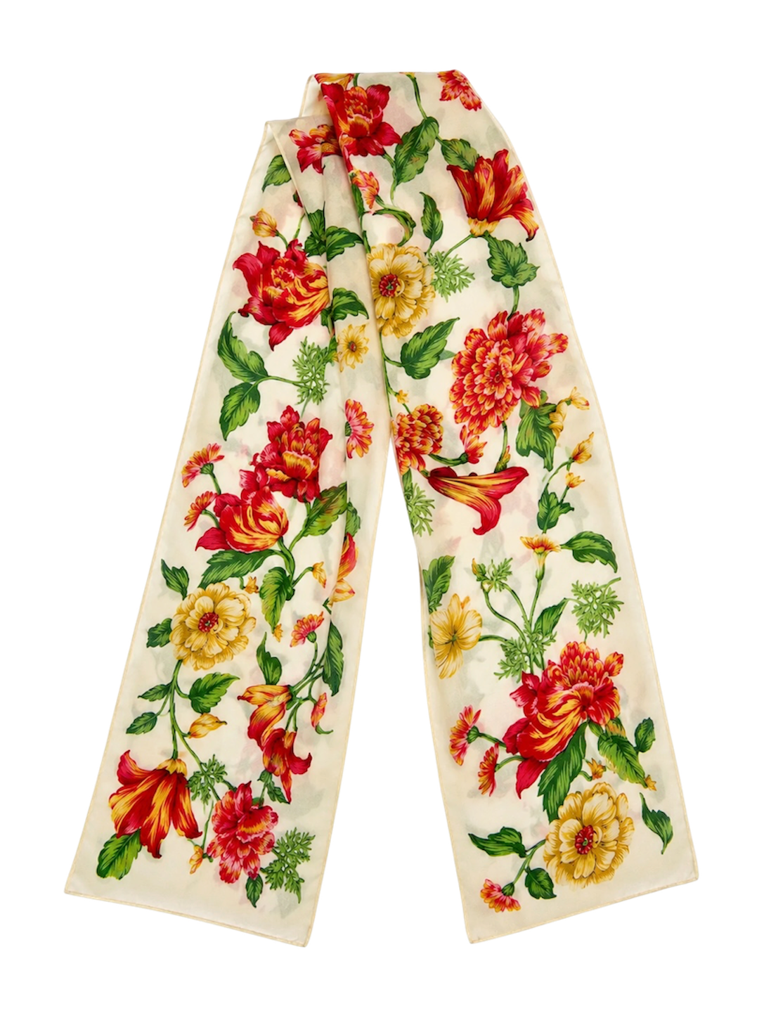 Vivid Blooms Silk Scarf