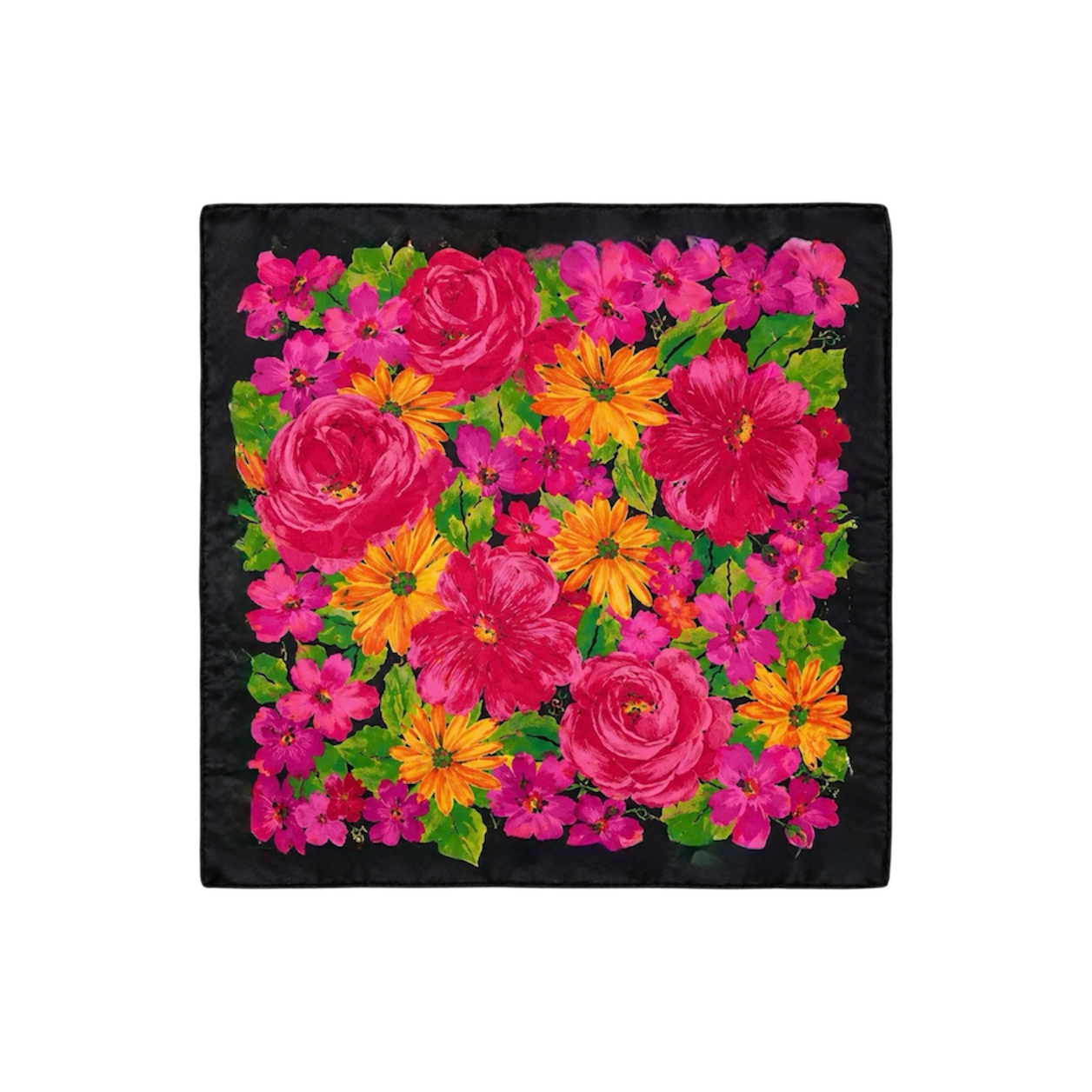 Fuchsia Bloom Silk Scarf