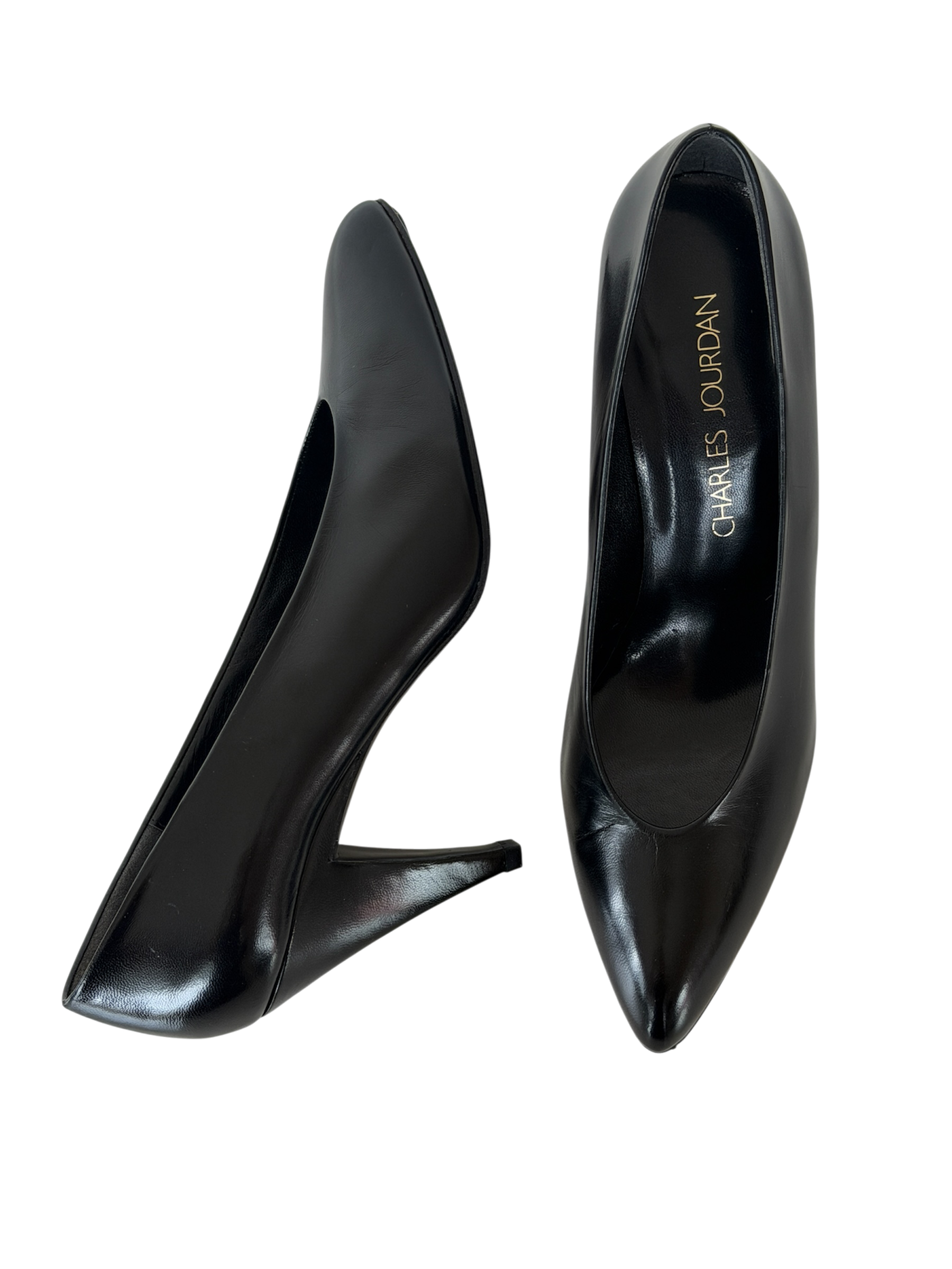 Vintage 90s/00s Charles Jourdan Black Leather Pumps