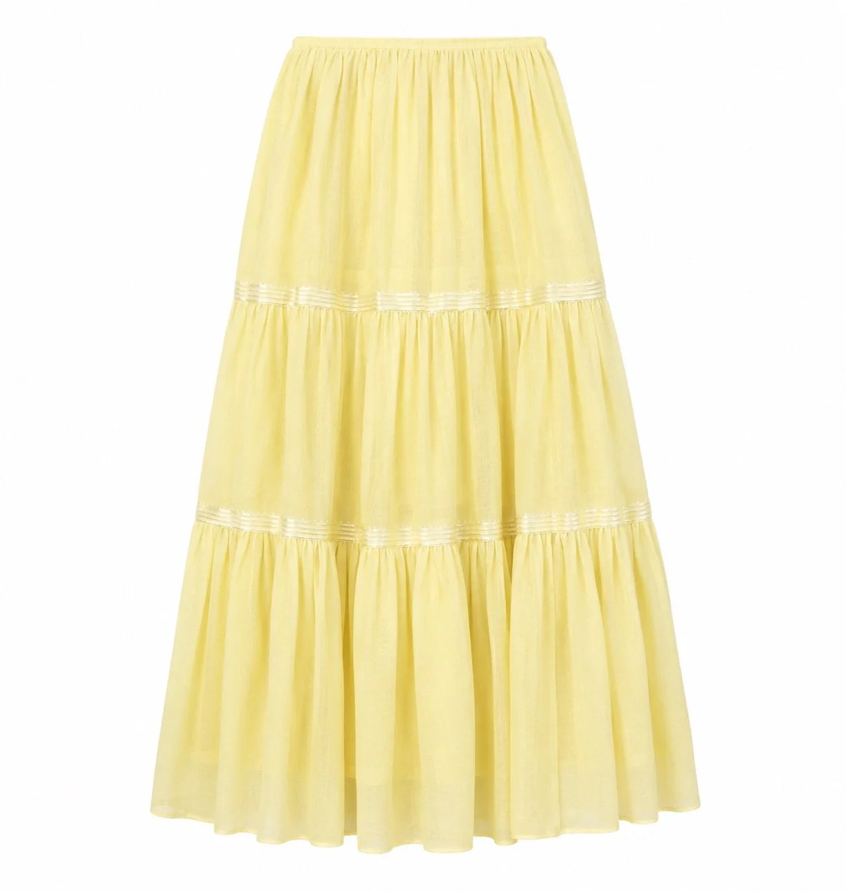 Yellow Tiered Petticoat Skirt