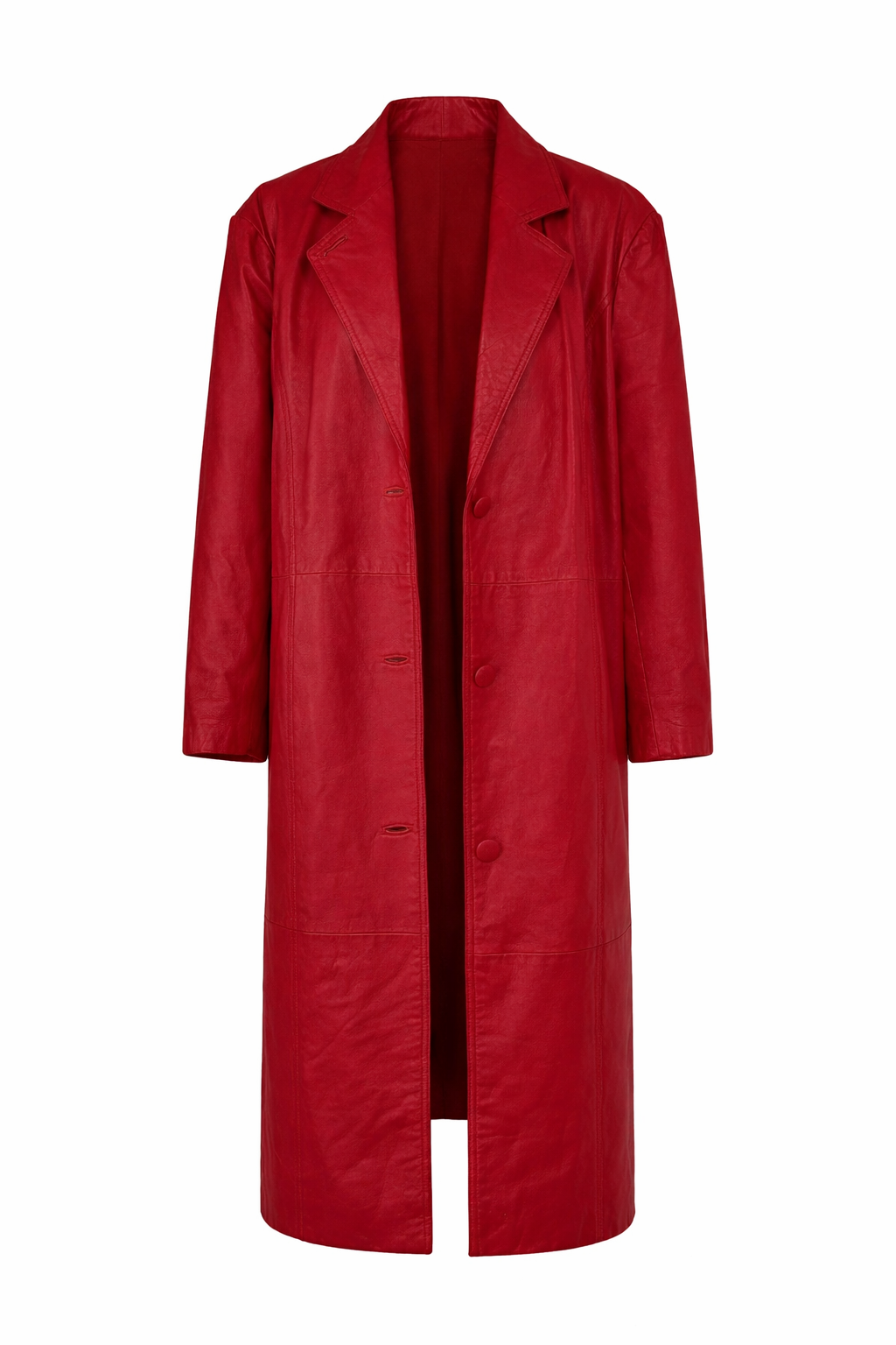 Cherry Leather Duster Jacket