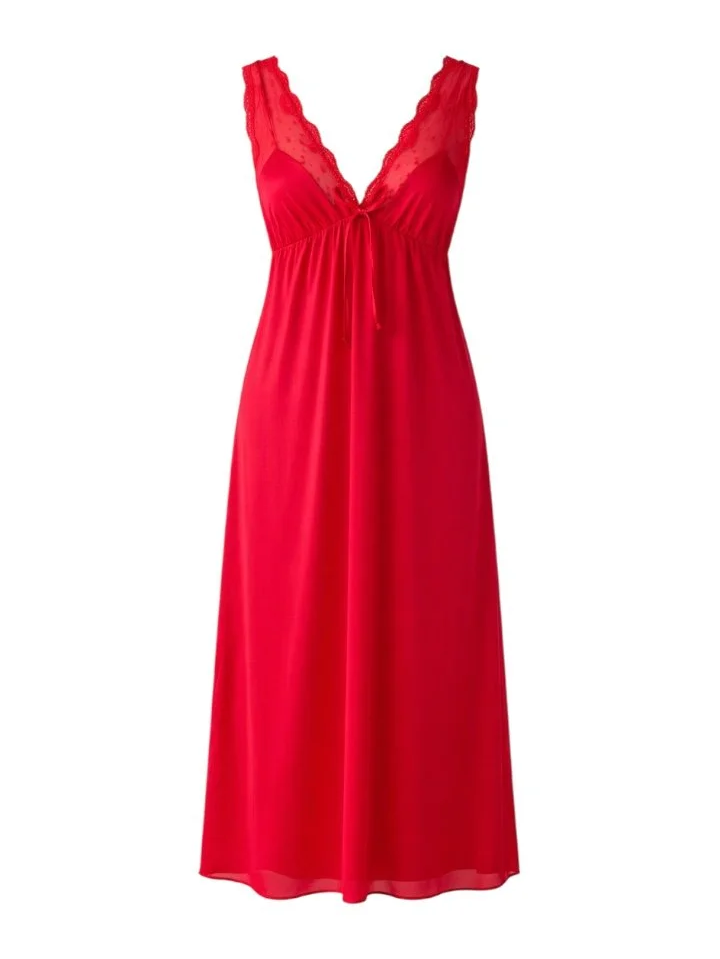 Vintage Cherry Lace Slip Dress