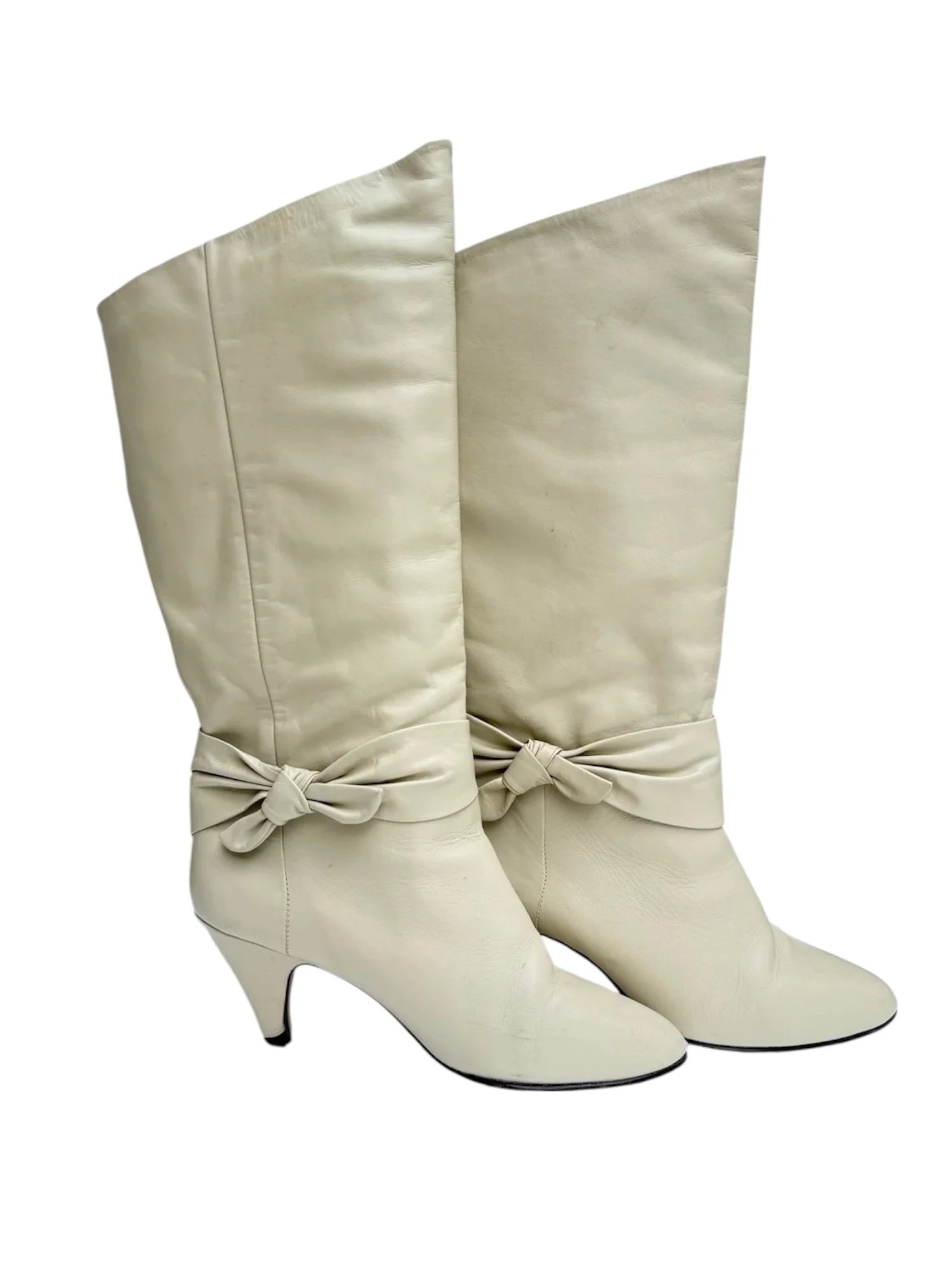 1980s Pearl Leather Boots